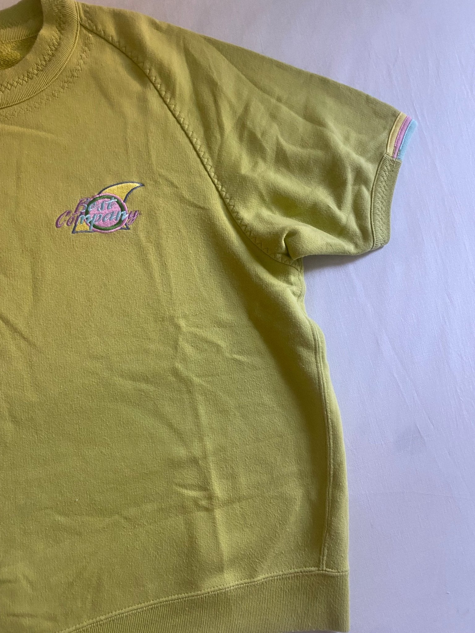 80's Vintage Lime Green Best Company Shortsleeved Crewneck - anbracaminte