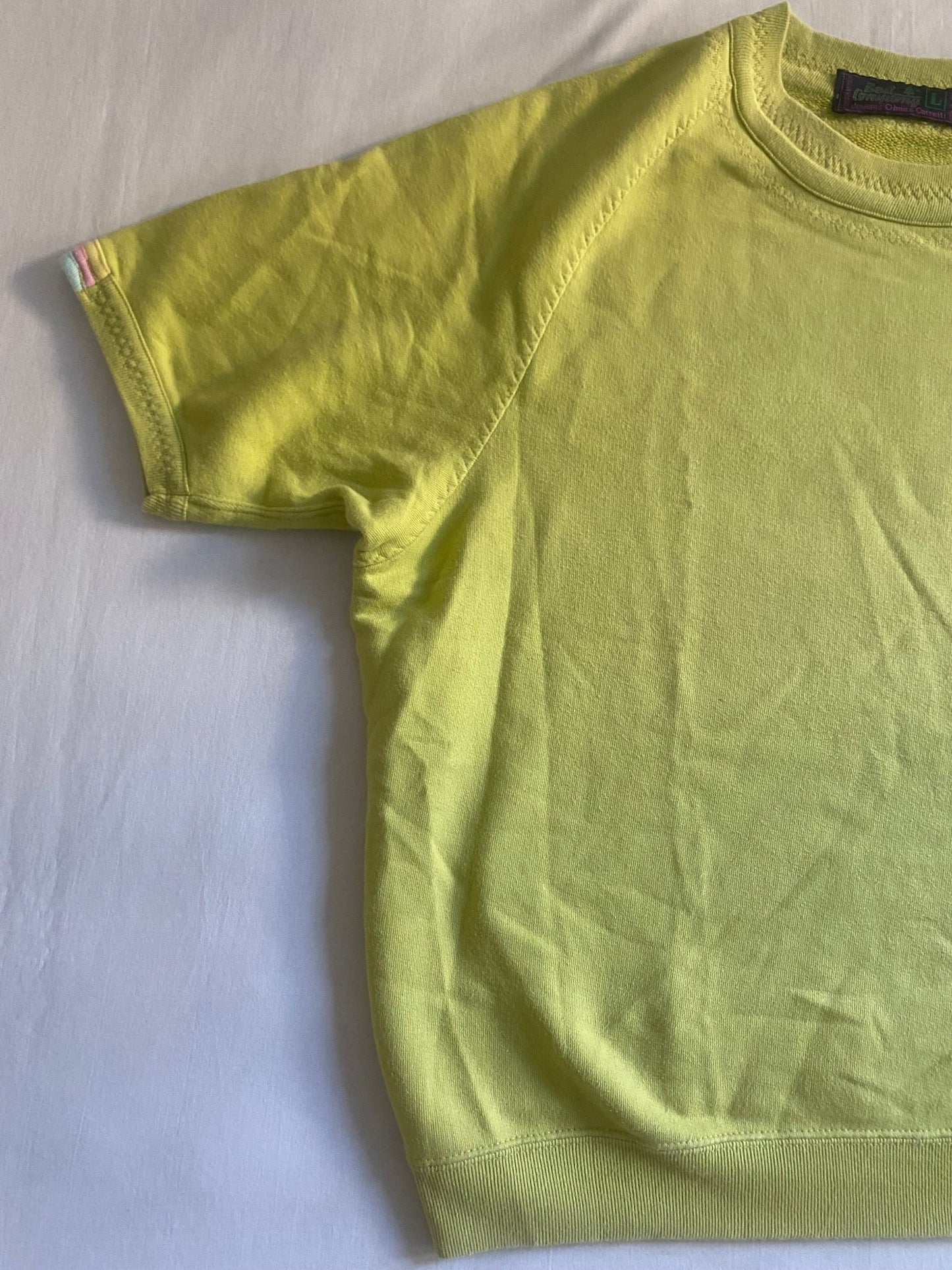 80's Vintage Lime Green Best Company Shortsleeved Crewneck - anbracaminte