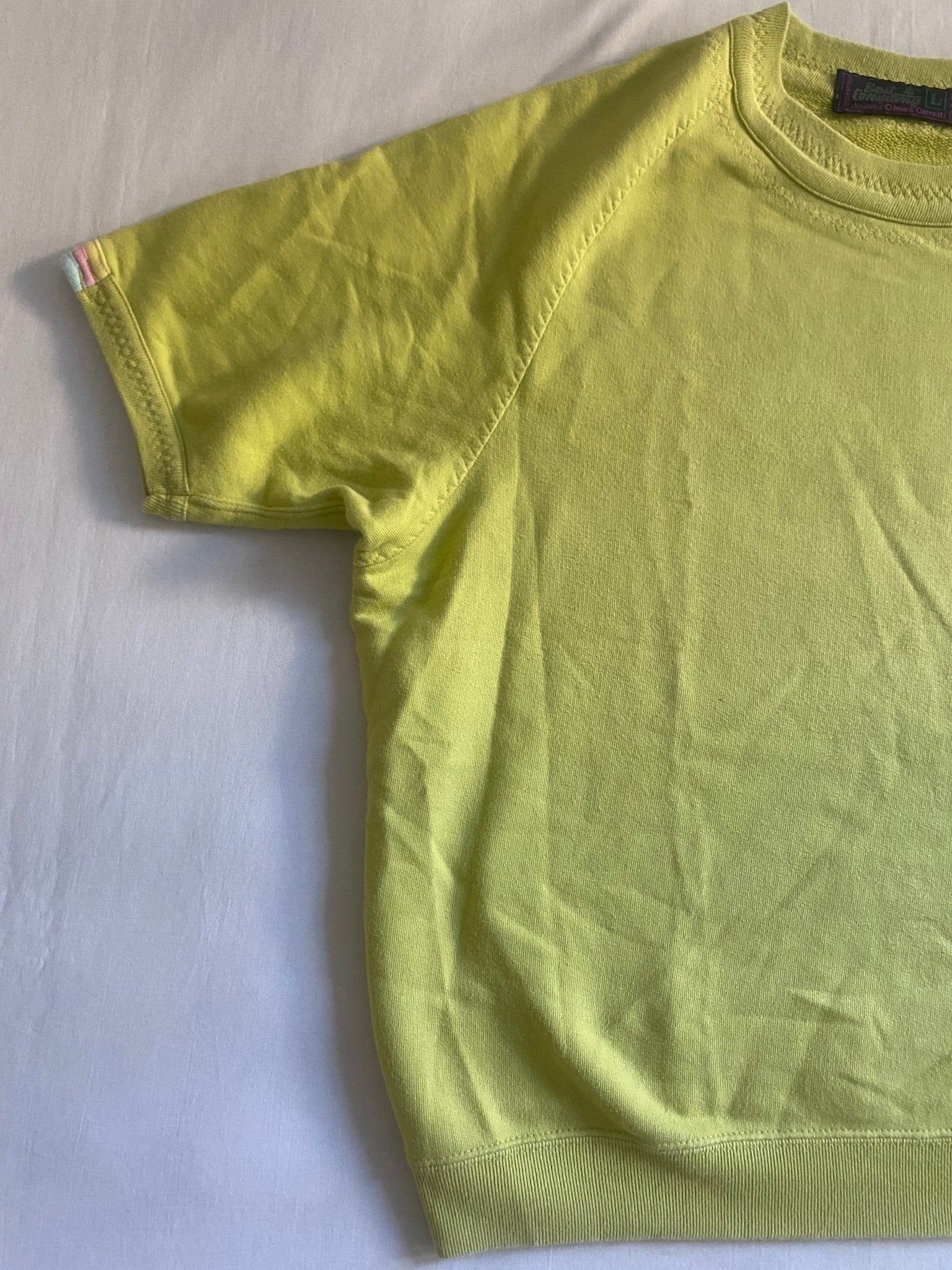 80's Vintage Lime Green Best Company Shortsleeved Crewneck - anbracaminte