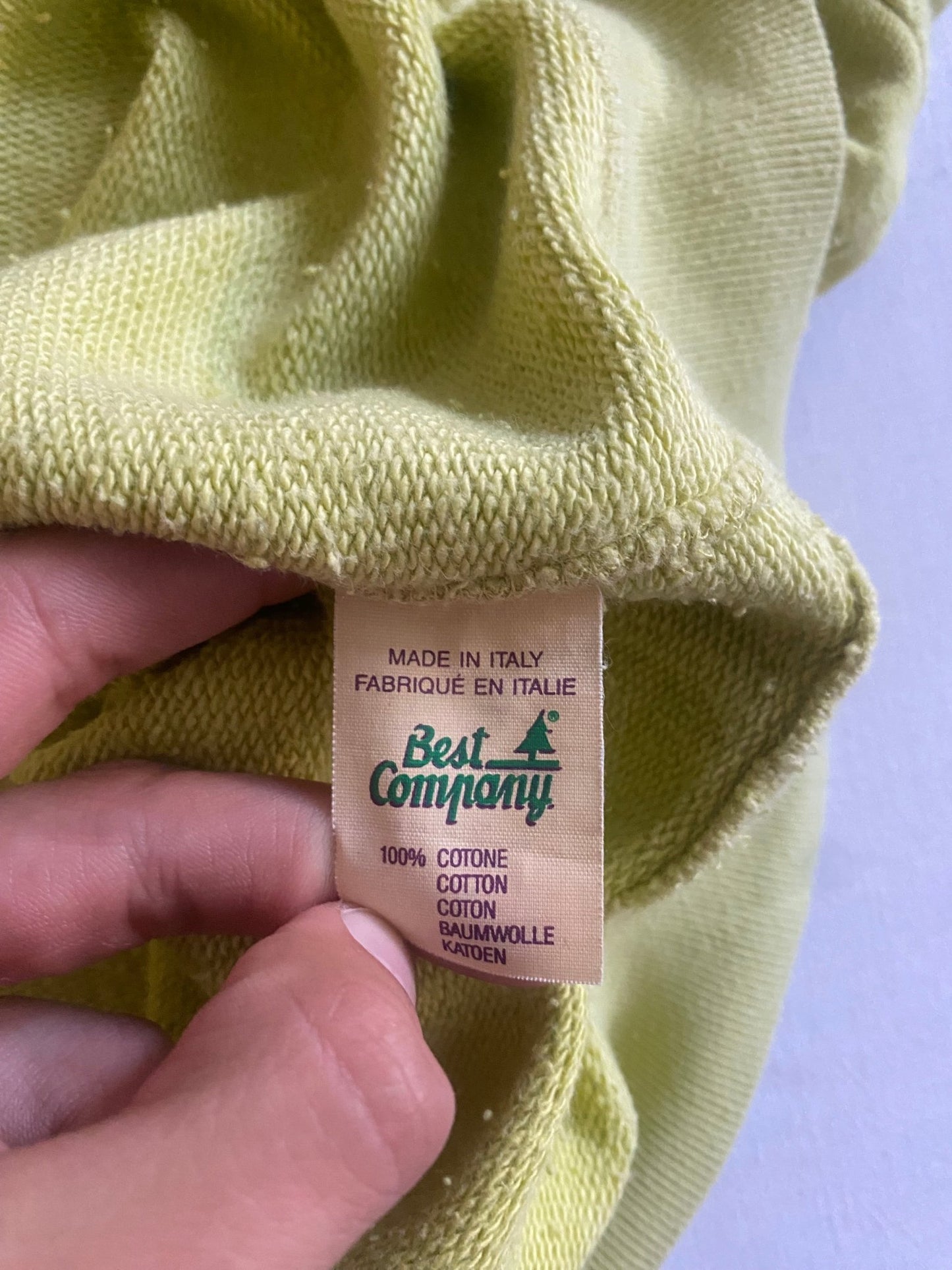 80's Vintage Lime Green Best Company Shortsleeved Crewneck - anbracaminte