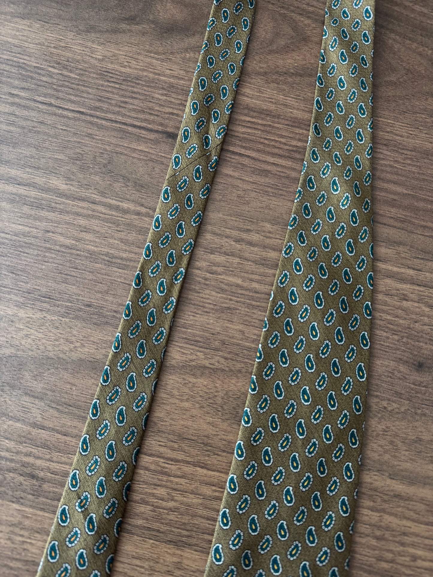👔 Cravată Paisley Print Giorgio Armani Vintage '80s | Mătase Naturală