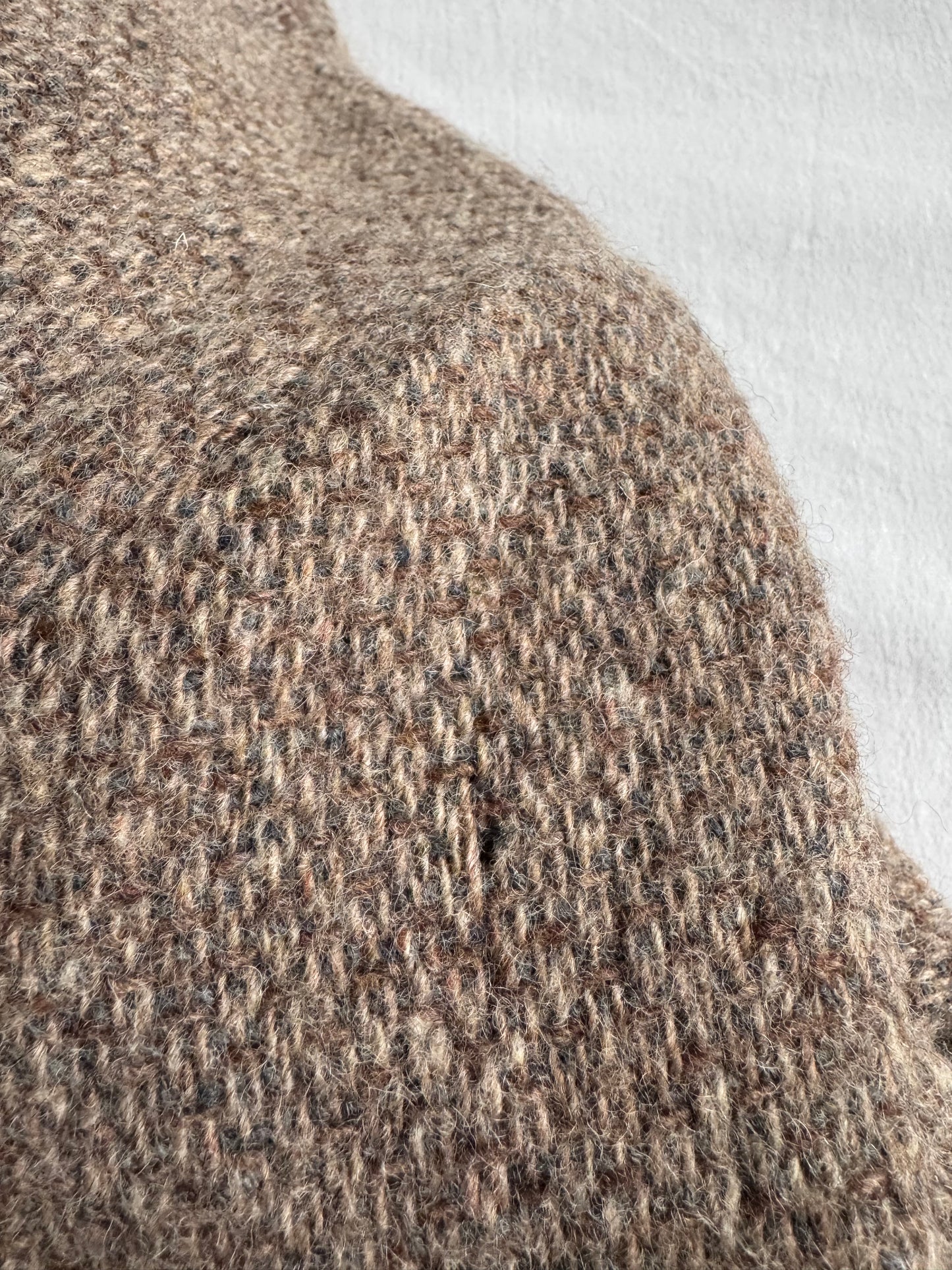 🧥 Jachetă Vintage Tip Bomber Texturată din Lână Virgină pentru Bărbați – L (EU 52)