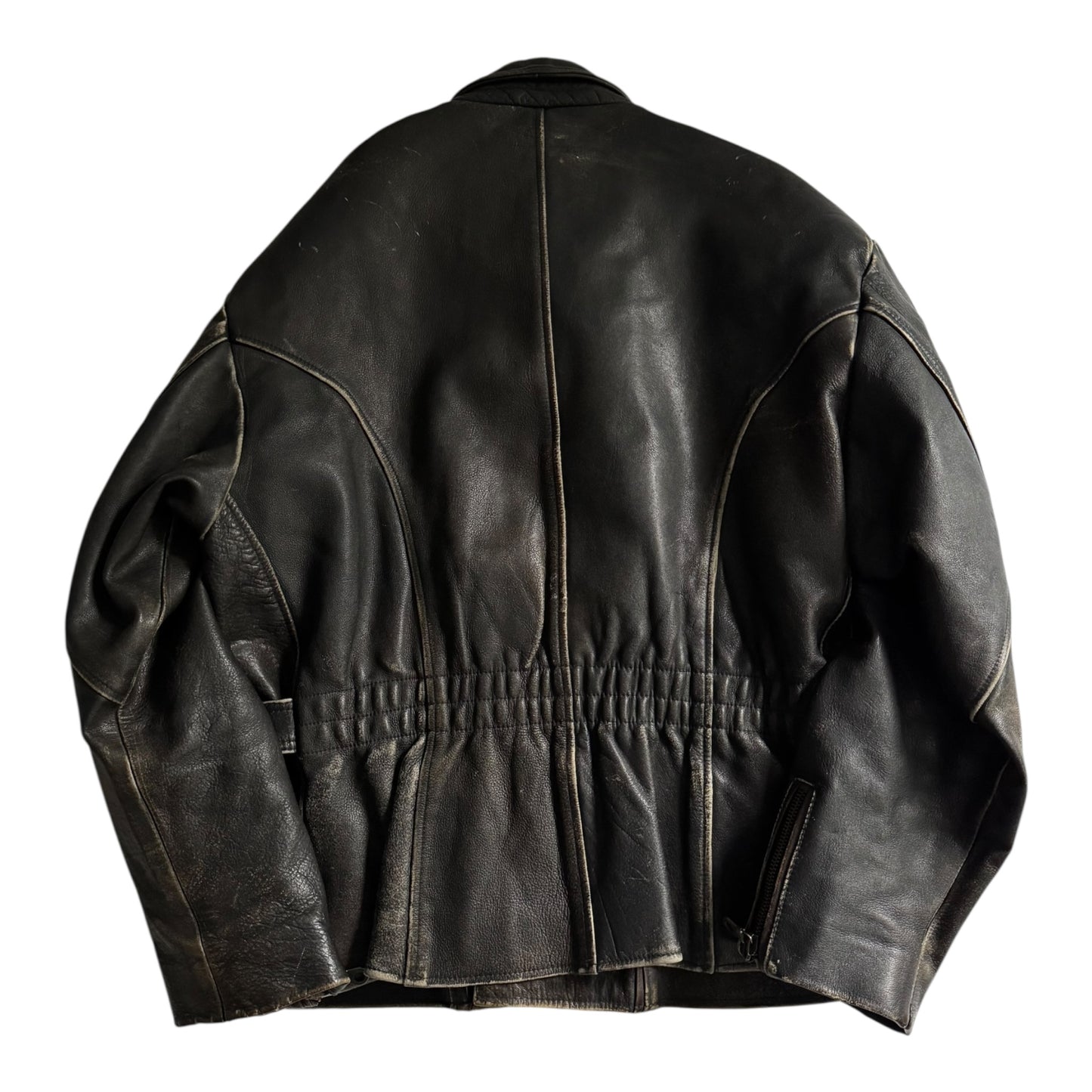 🏍️ Jachetă moto vintage din piele – mărimea L