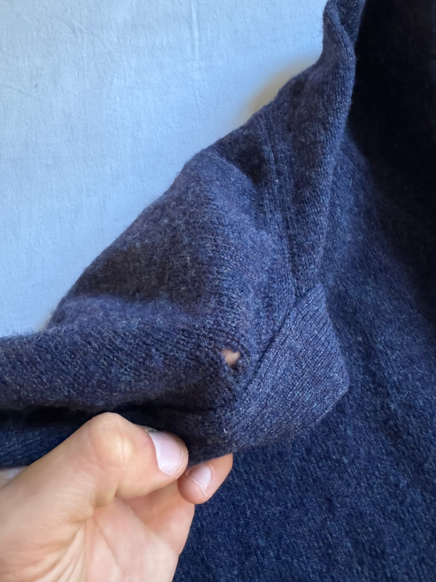 🧶 Cardigan vintage albastru închis – mărimea XL (Made in Ireland)