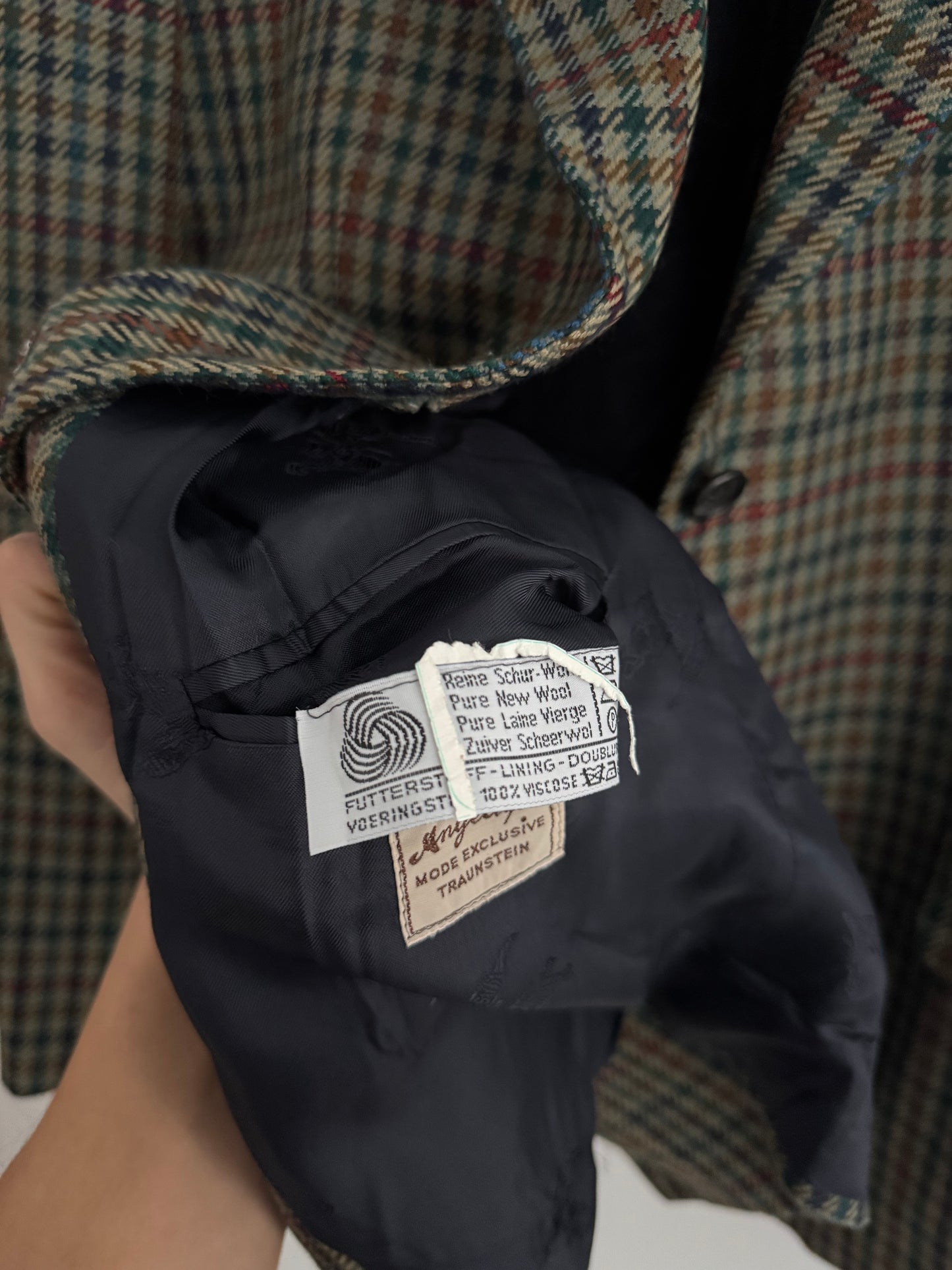 🧥 Sacou Vintage Burberry din Tweed – Femei M/L