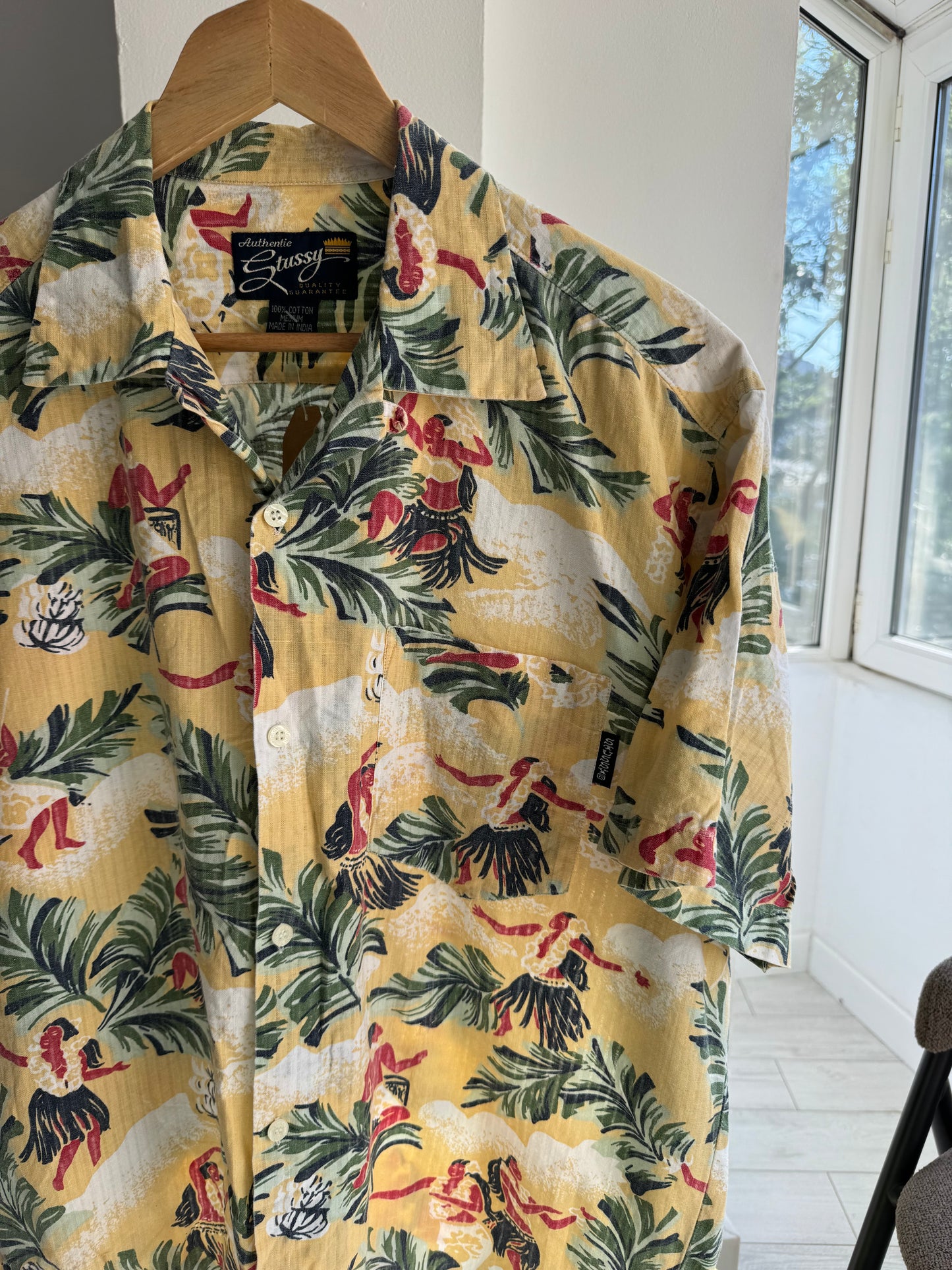 🏝️ Vintage Stüssy Cămașă Hawaiiană – M Bărbați
