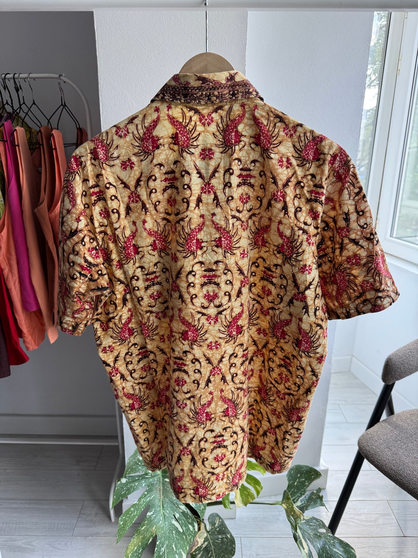 🇯🇵 Cămașă Bumbac Printed Vintage Isetan Japan – S (Oversized)