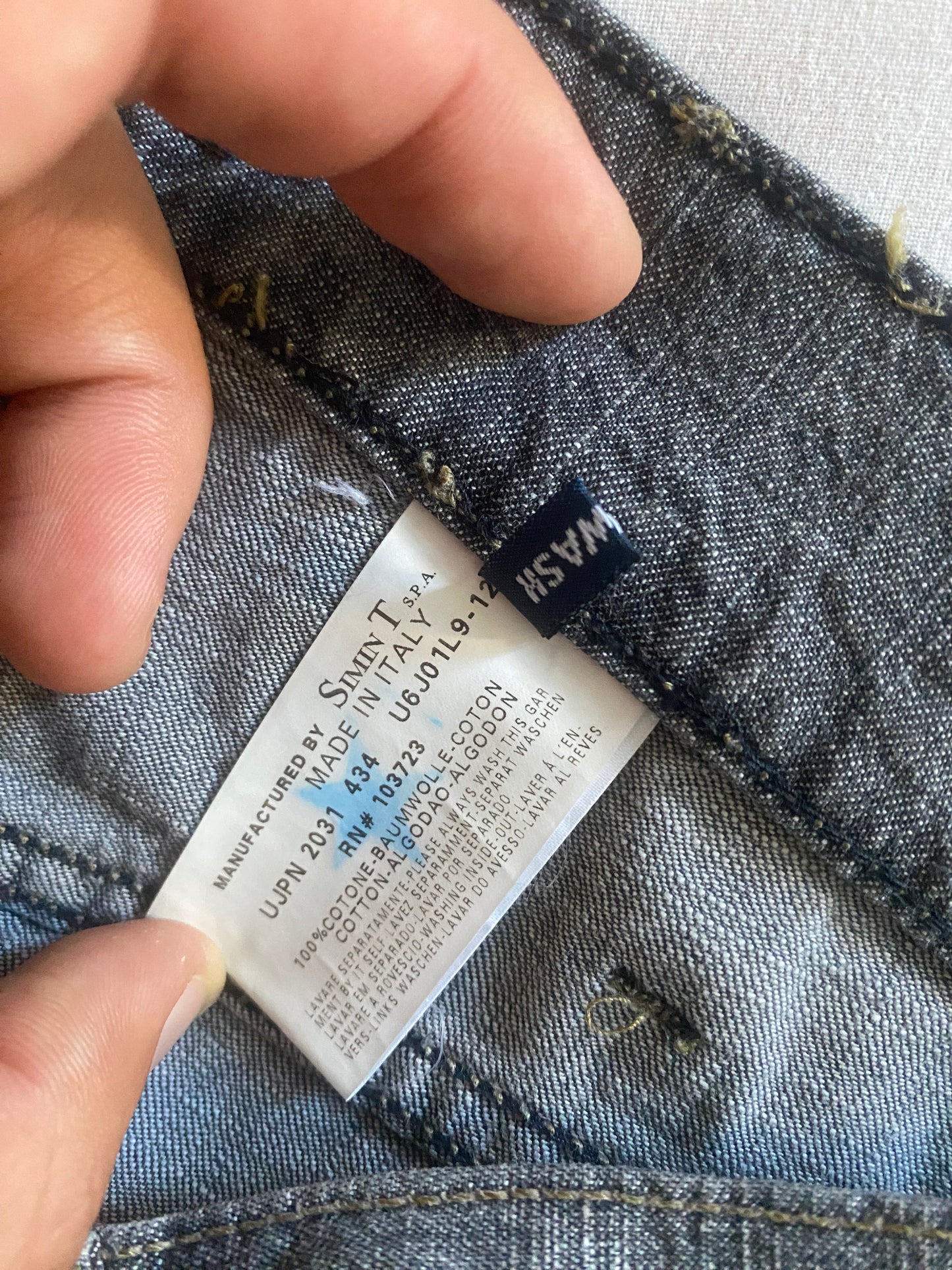 Y2K Armani Dark Grey Baggy Jeans