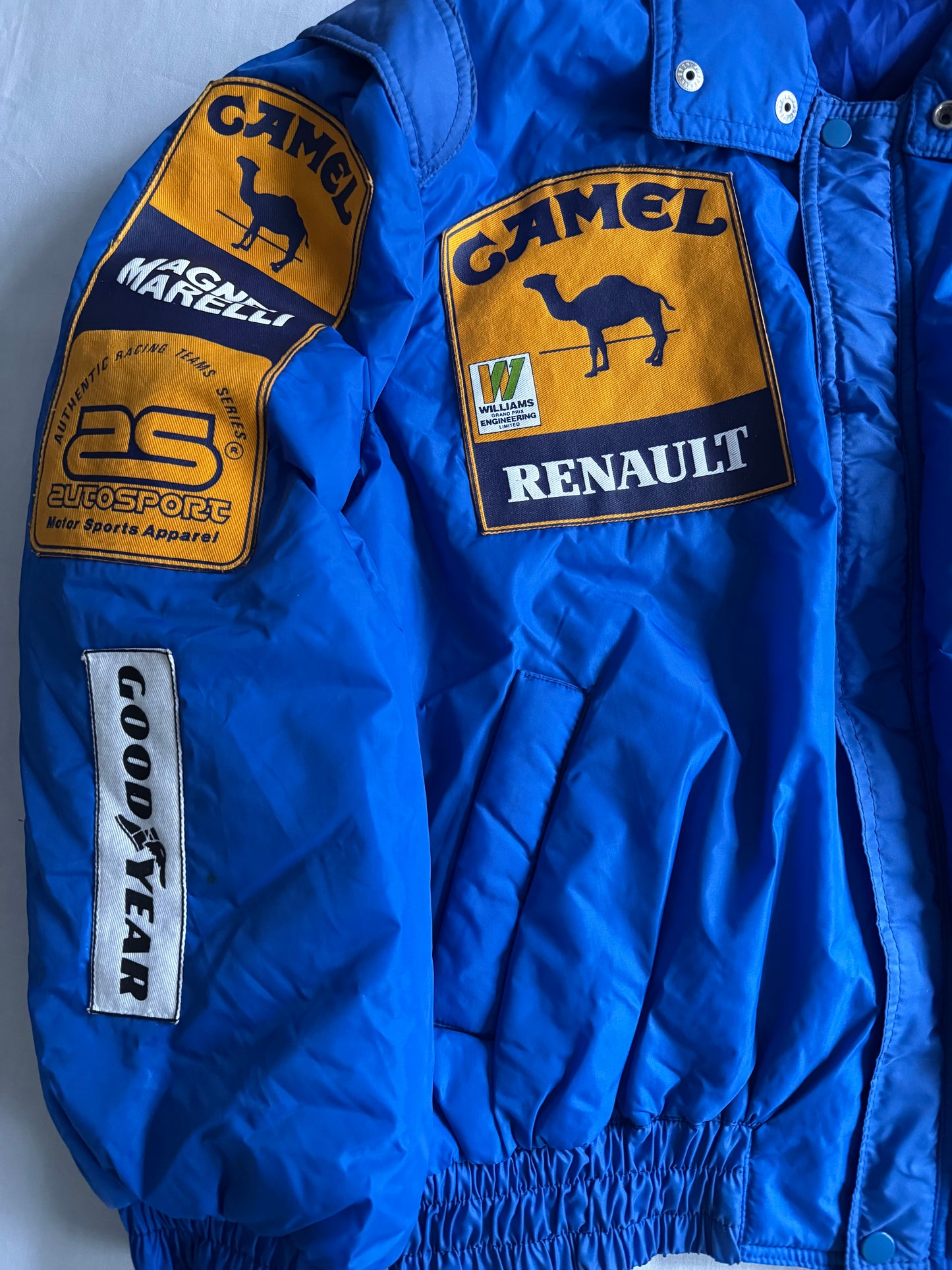 🐪 Geacă vintage Williams Renault Camel F1 Racing – Mărimea L