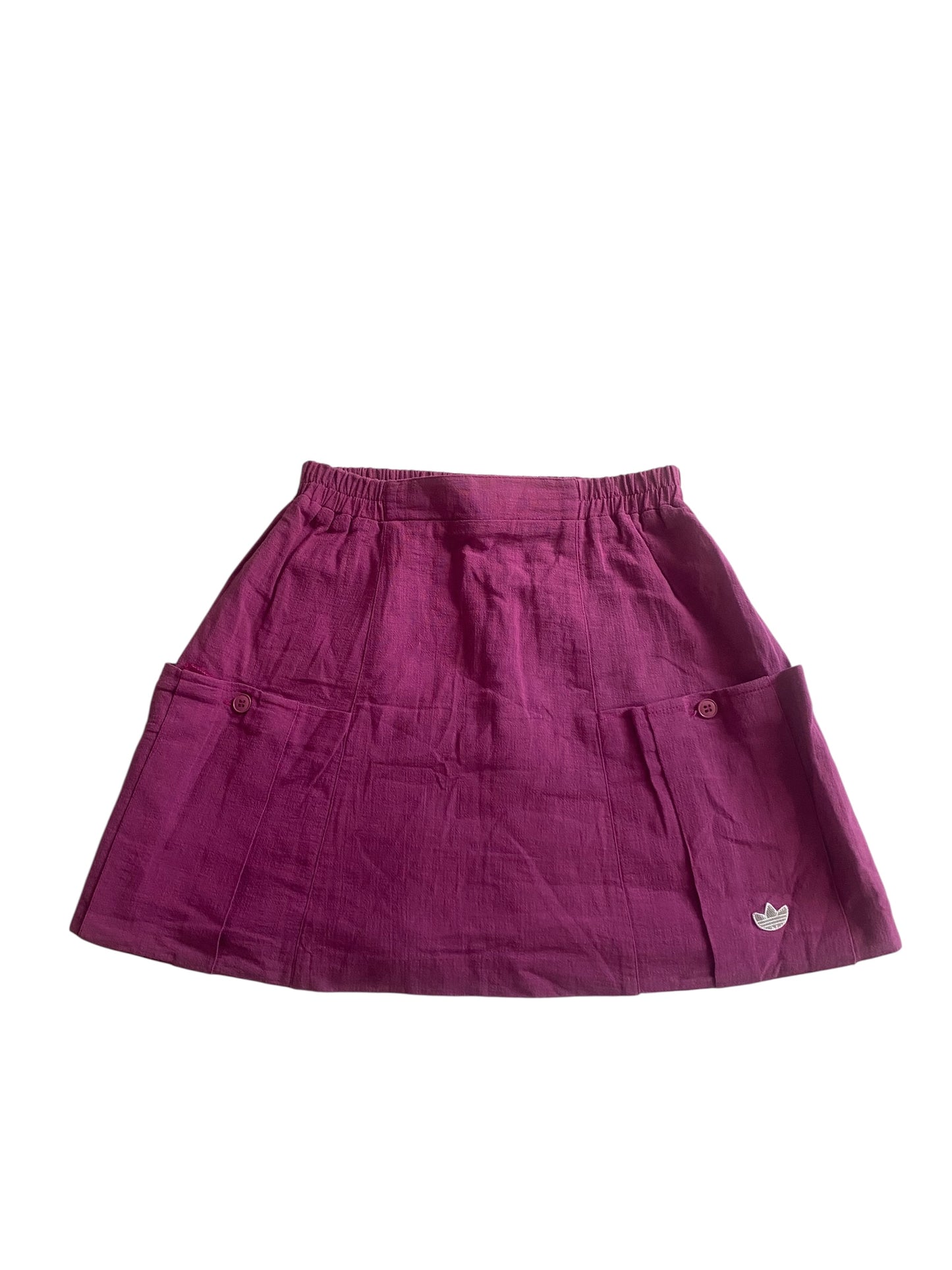 Fustă Adidas Vintage 80s Roz-Mov – Made in France – Talie Elastică 🎾💜