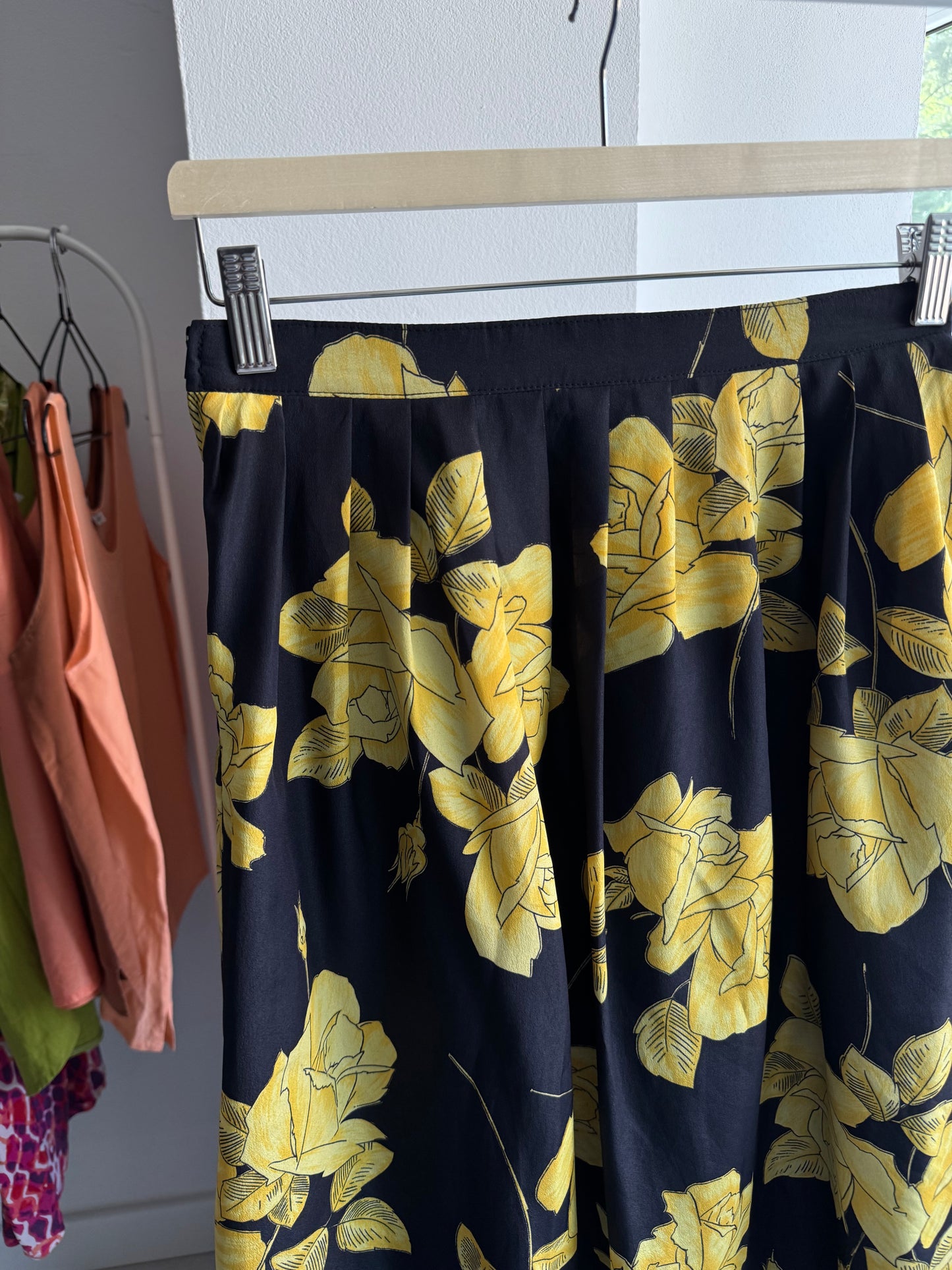 ☀️ Fustă Vintage Floral cu Print – Approx. XS–S Damă