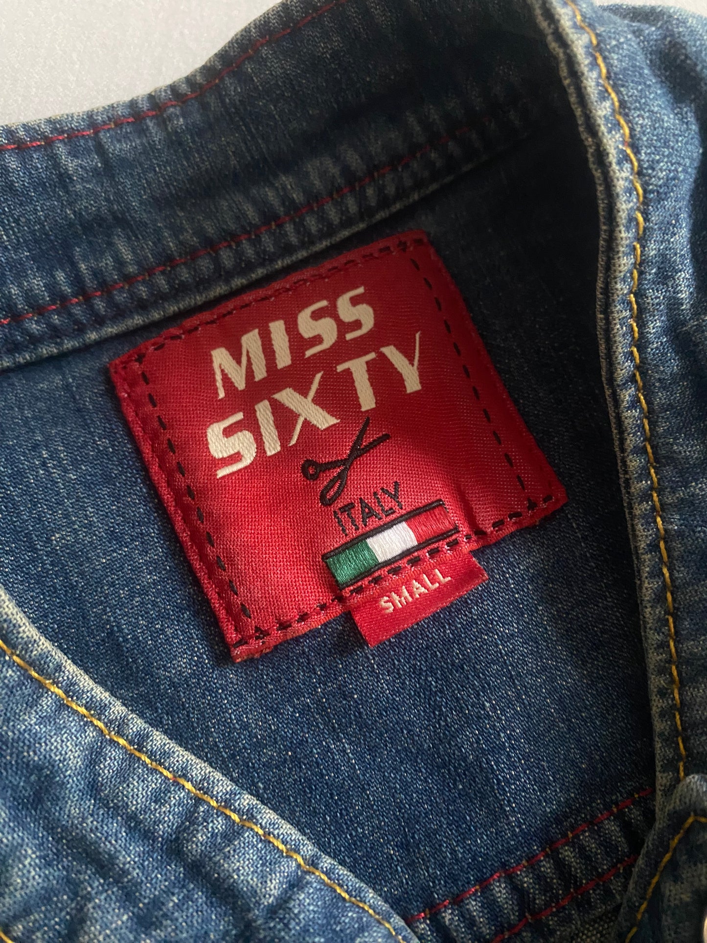 Rochie Denim Y2K Miss Sixty – Inspirată de Stilul Asiatic – Mărime S 👘🧷