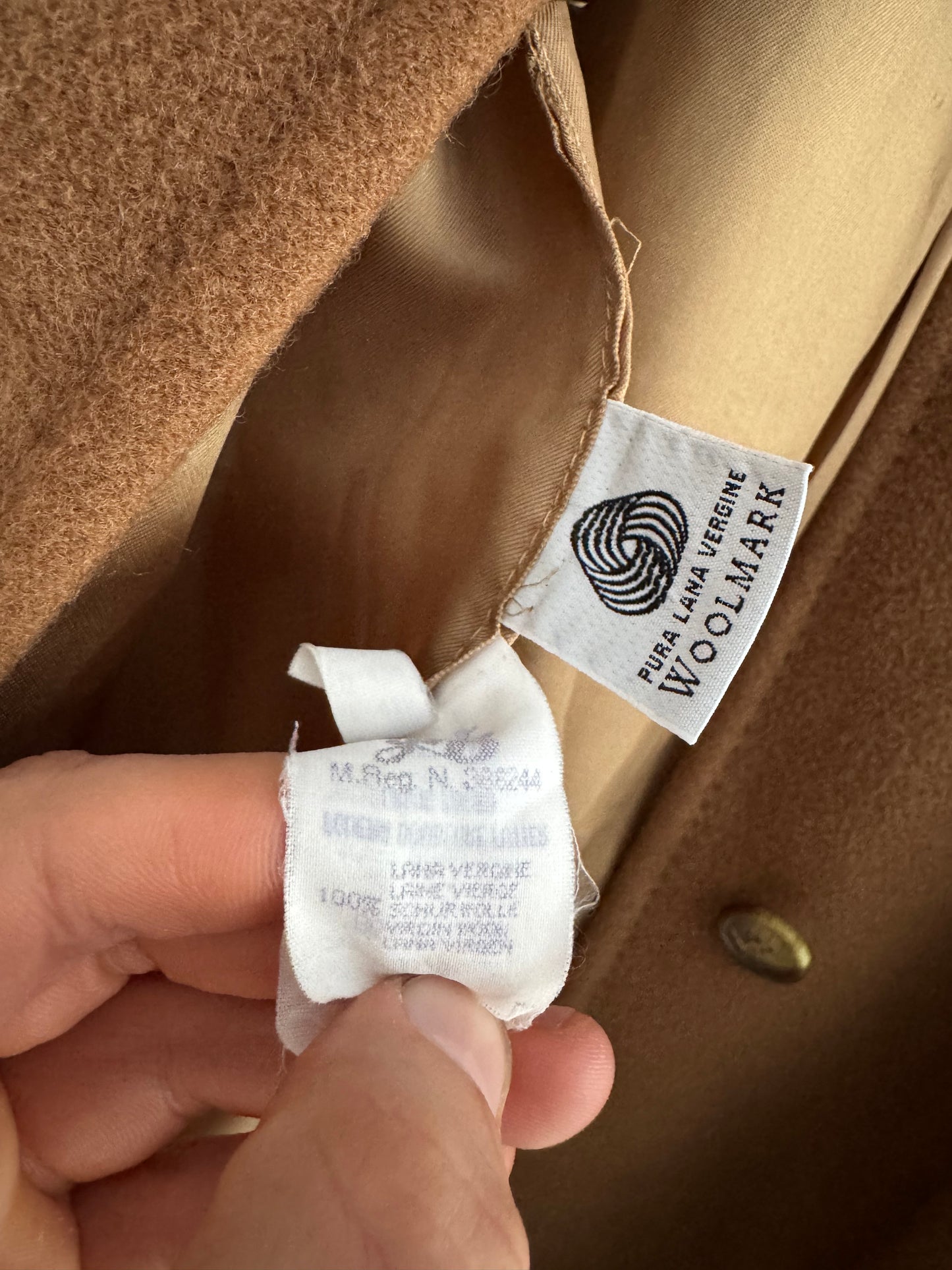 🐫 Palton Vintage Camel din Lână Virgină – EU 39 (M Damă)