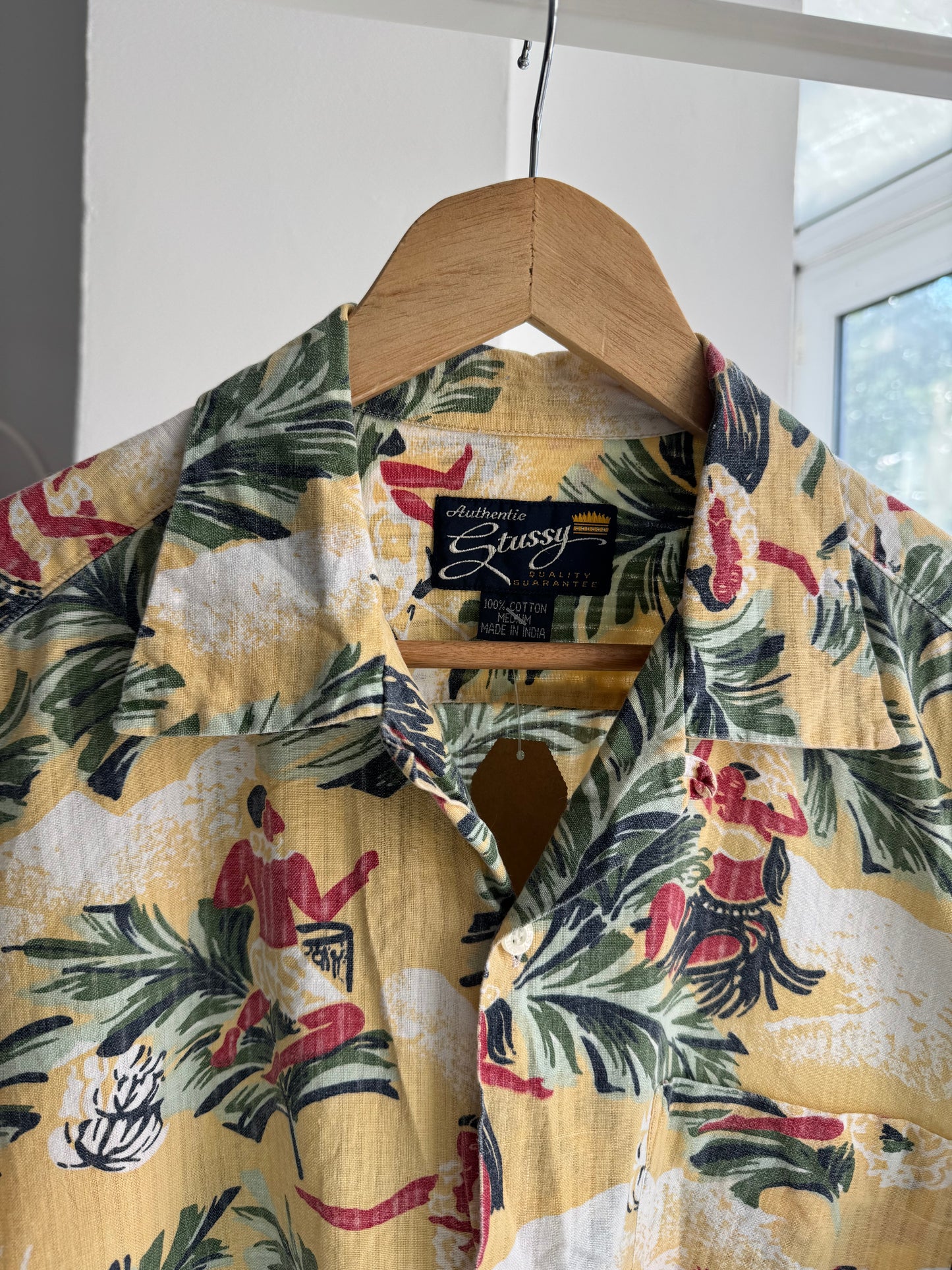 🏝️ Vintage Stüssy Cămașă Hawaiiană – M Bărbați
