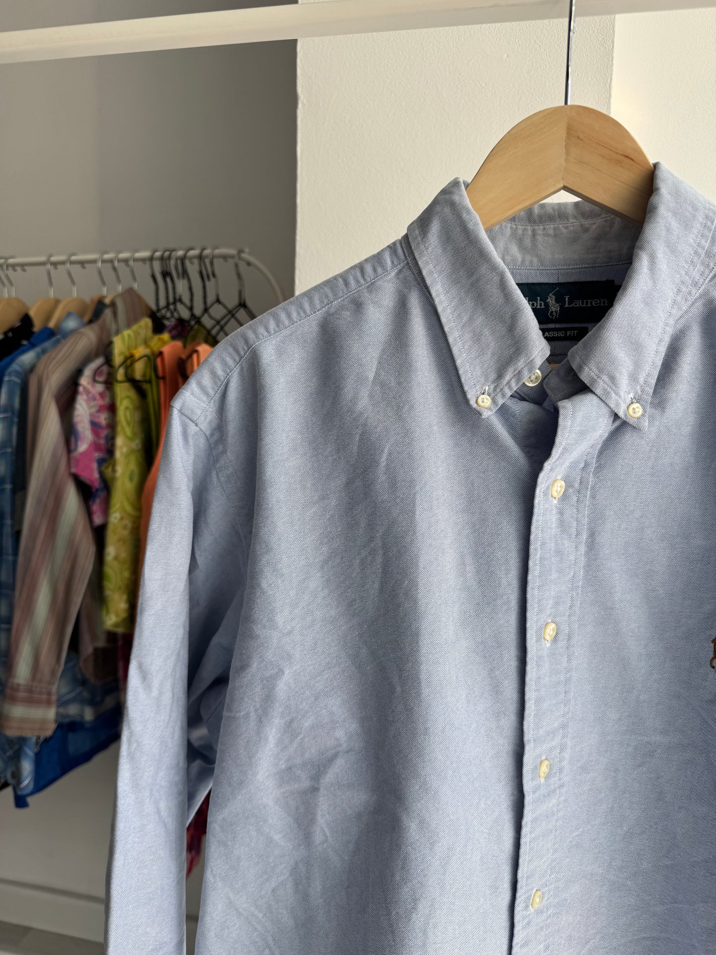🐴 Cămașă Albastră Polo Ralph Lauren Vintage – XL Bărbați