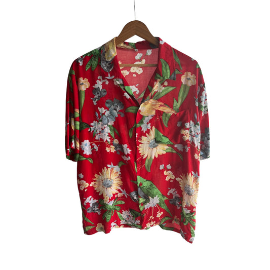 🦜 Cămașă Hawaiiană Vintage – M Bărbați