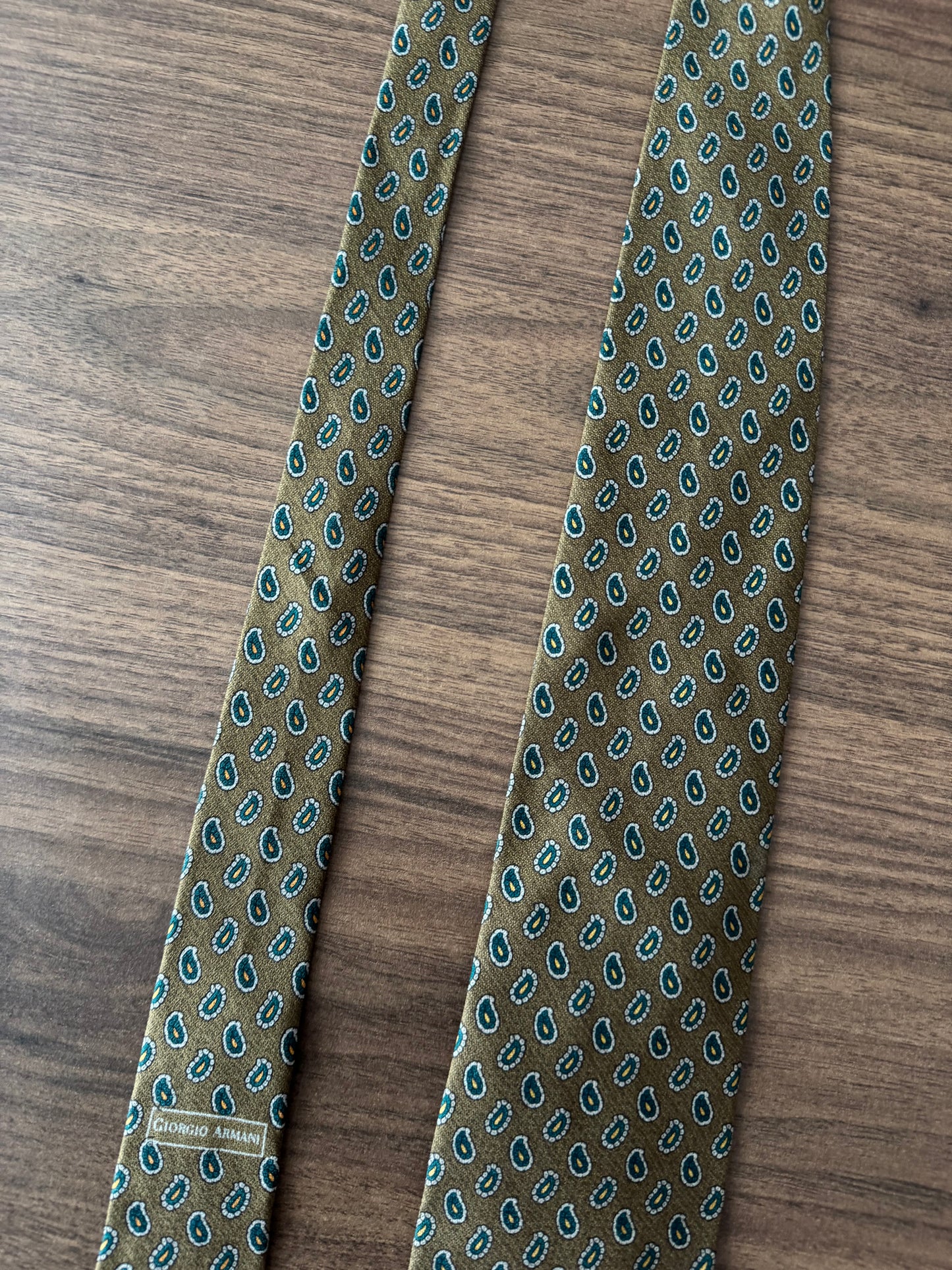 👔 Cravată Paisley Print Giorgio Armani Vintage '80s | Mătase Naturală