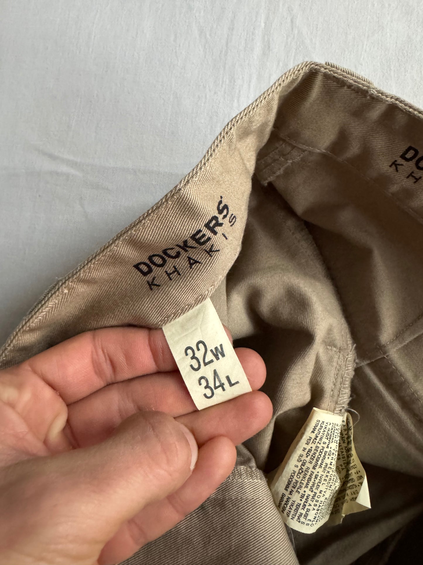 🪖 Pantaloni Dockers Vintage Cream Cargo (W32 x L34)
