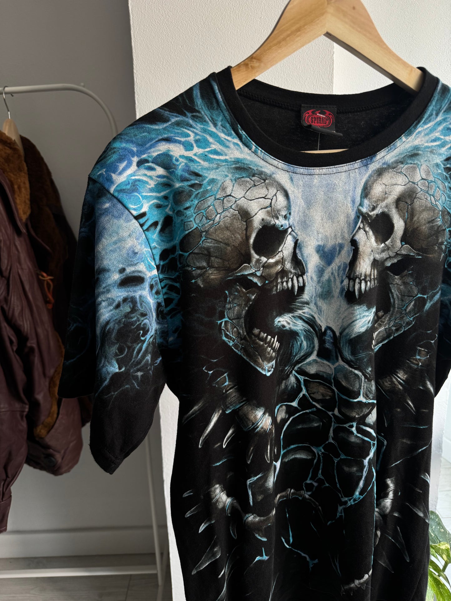 ☠️ Tricou Y2K Spiral Direct Graphic Tee – M Bărbați