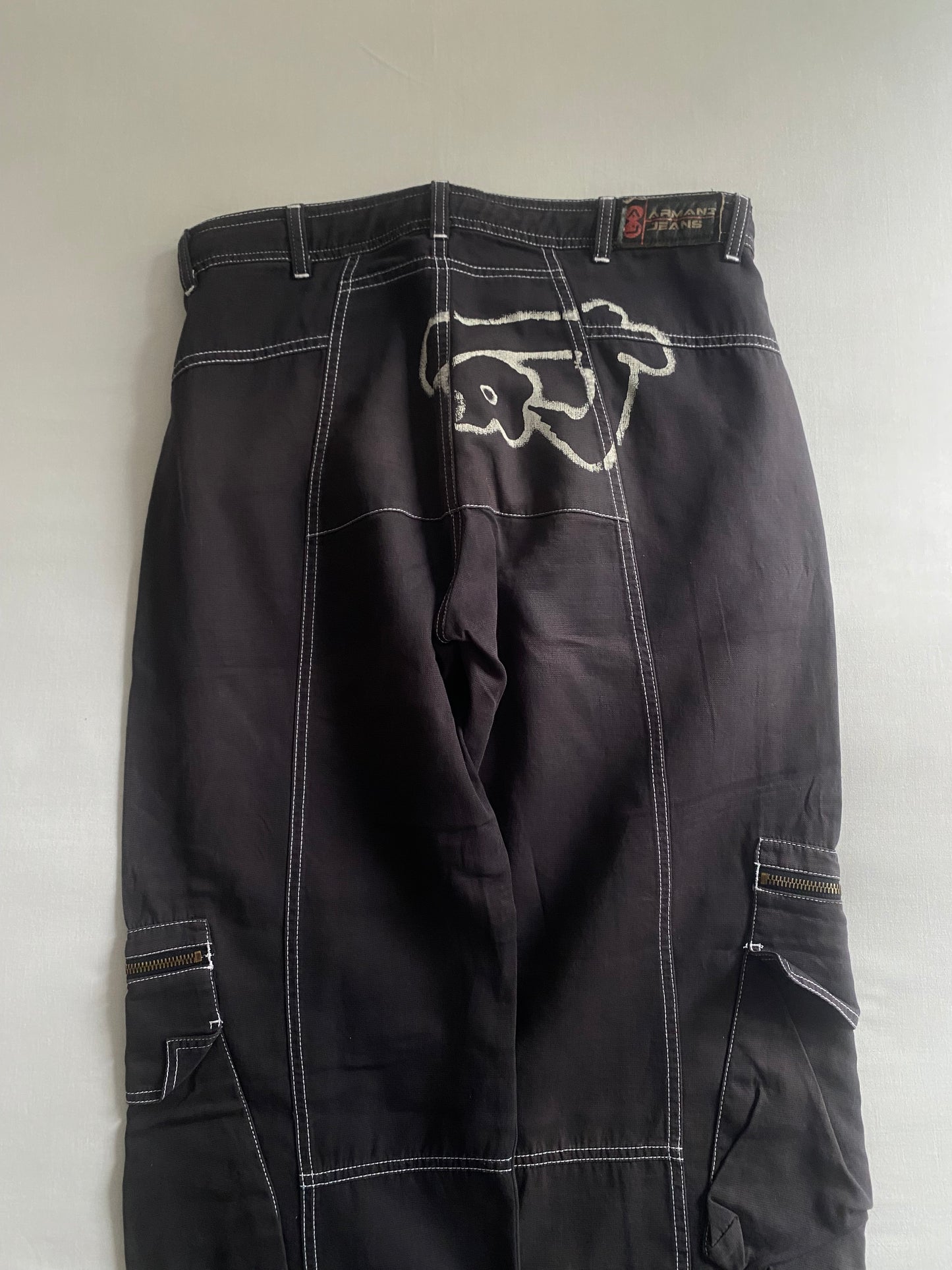 Y2K Armani Jeans Baggy Cargo Pants – US 31 🖤🪖