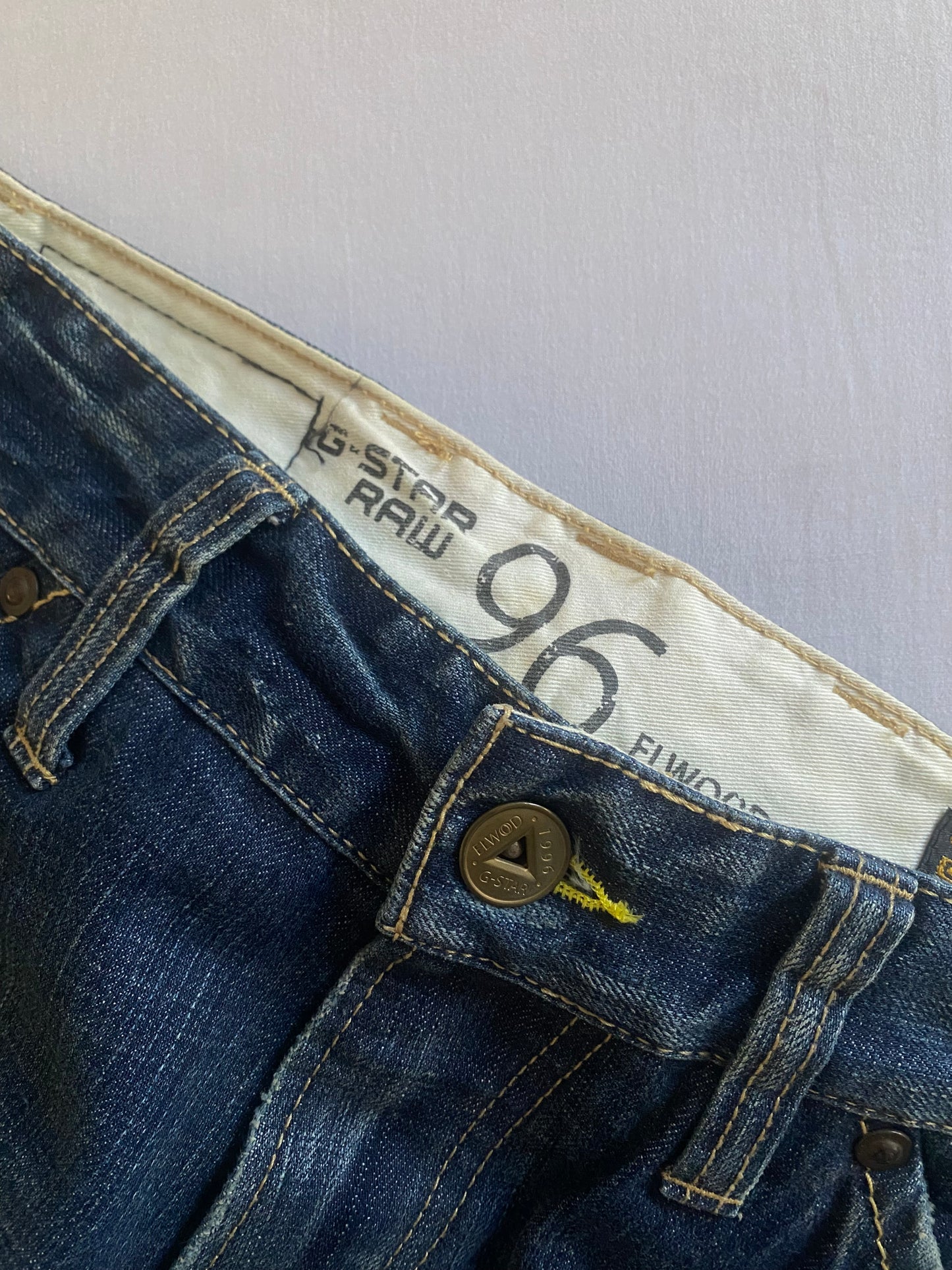Y2K G Star Raw Elwood Buckle Back Jeans