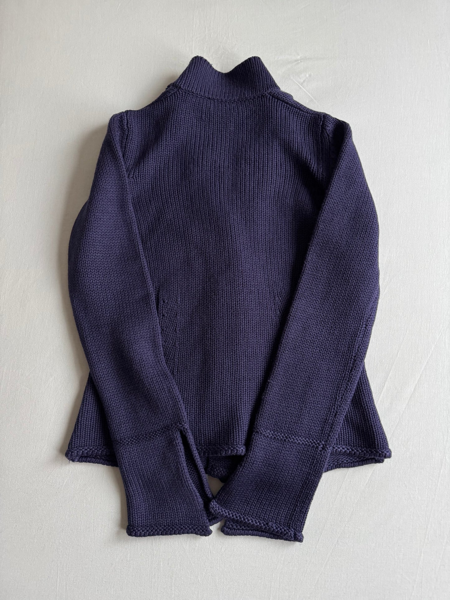 🙆‍♀️ Cardigan Y2K Damă Mov Închis din Lână Merino – aprox. S / M