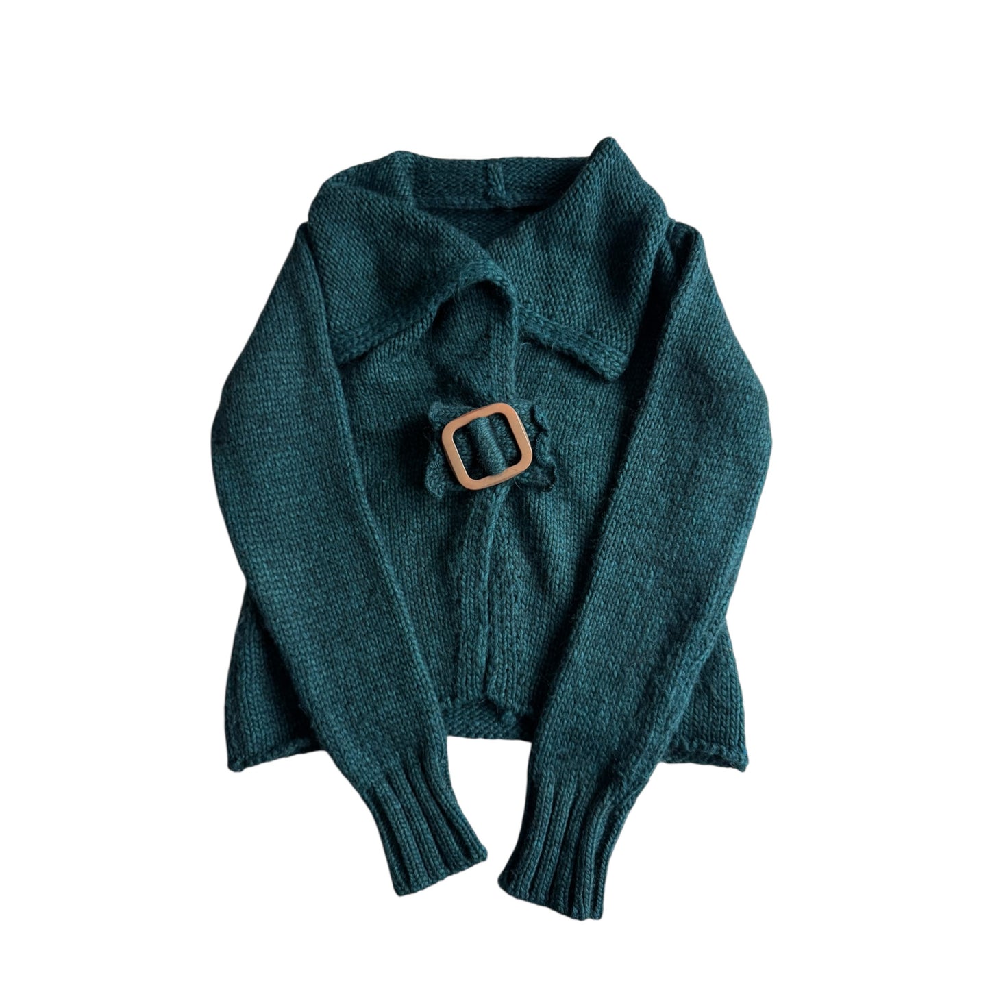 🧶 Cardigan Y2K Damă Turcoaz din Blend Premium – aprox. M