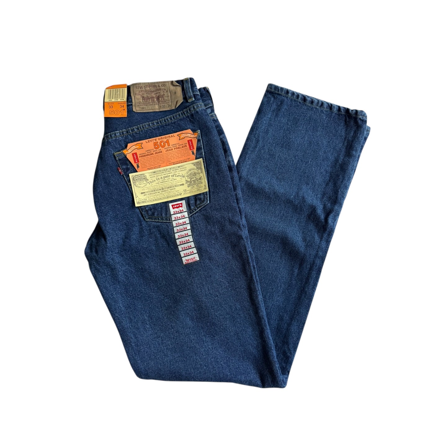 🧵 Blugi Levi’s 501 din 1996 – Deadstock, Noi cu Etichetă ( Mărimi : 34 x 34 si 32 x 34 )