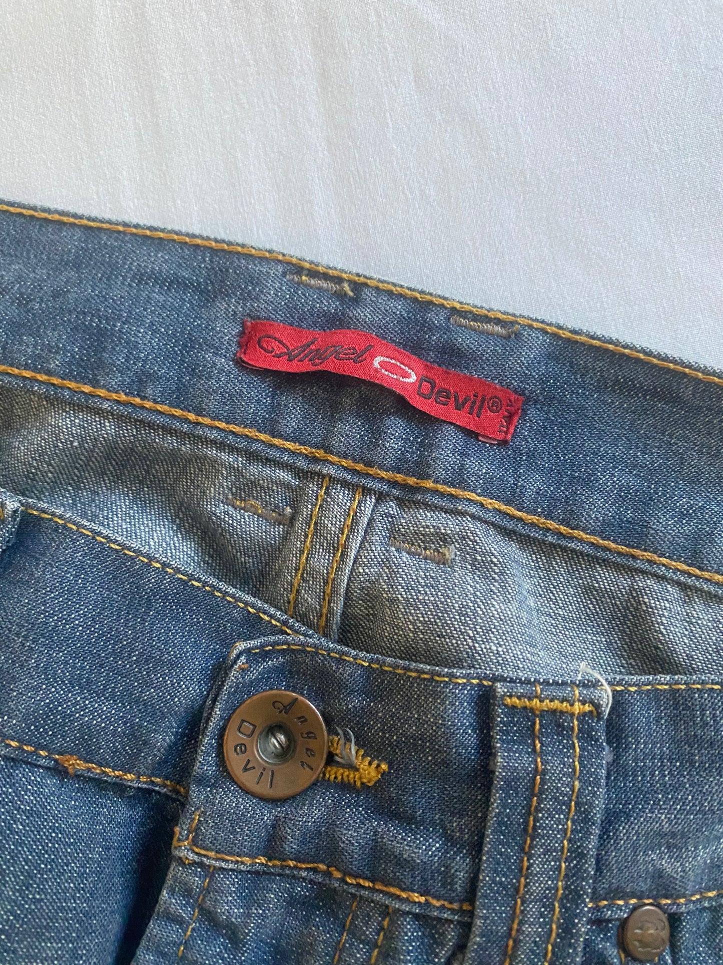 Y2K Angel Devil Studded Printed Jeans