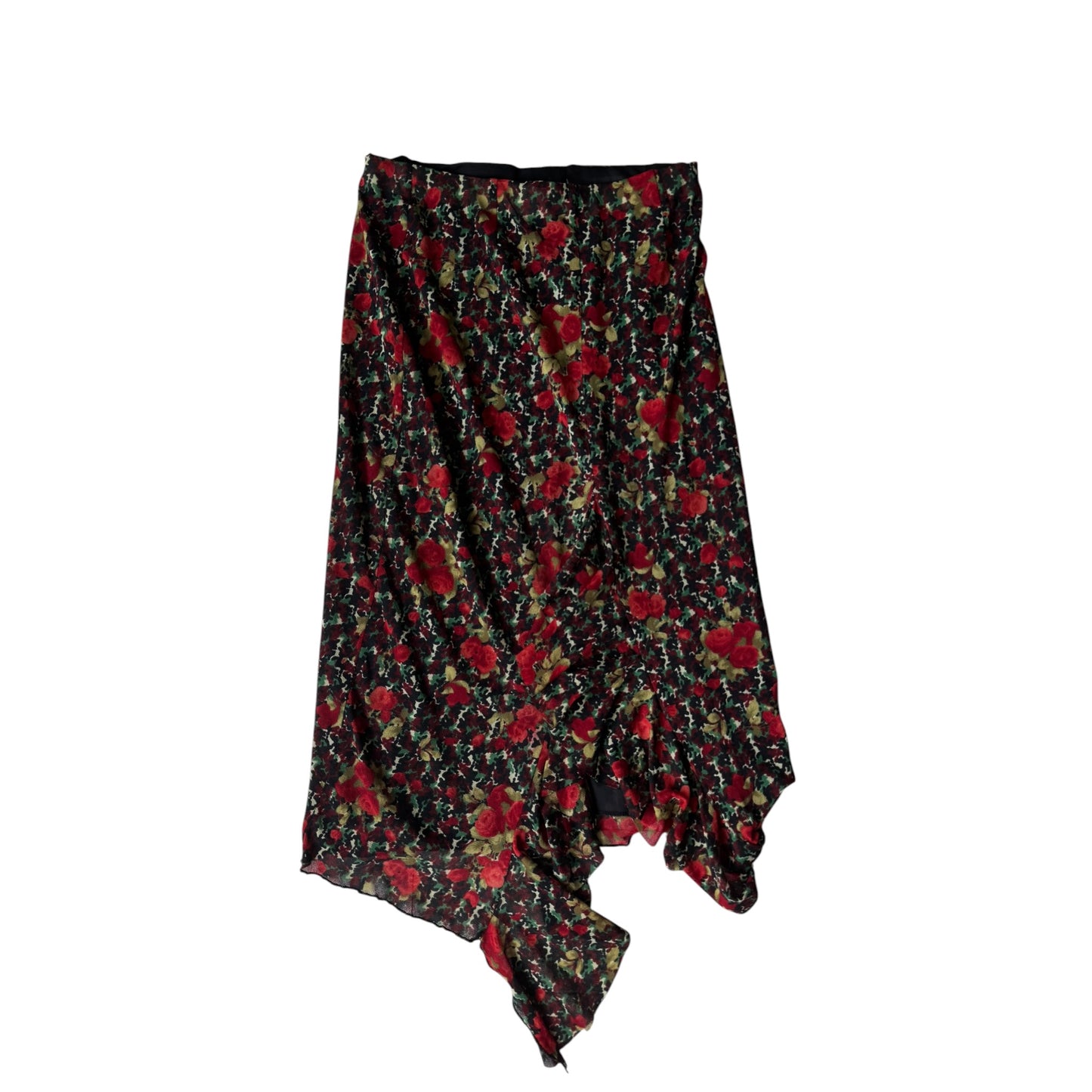 🌹 Fustă Y2K Floral Printed Mesh – XS/S Damă