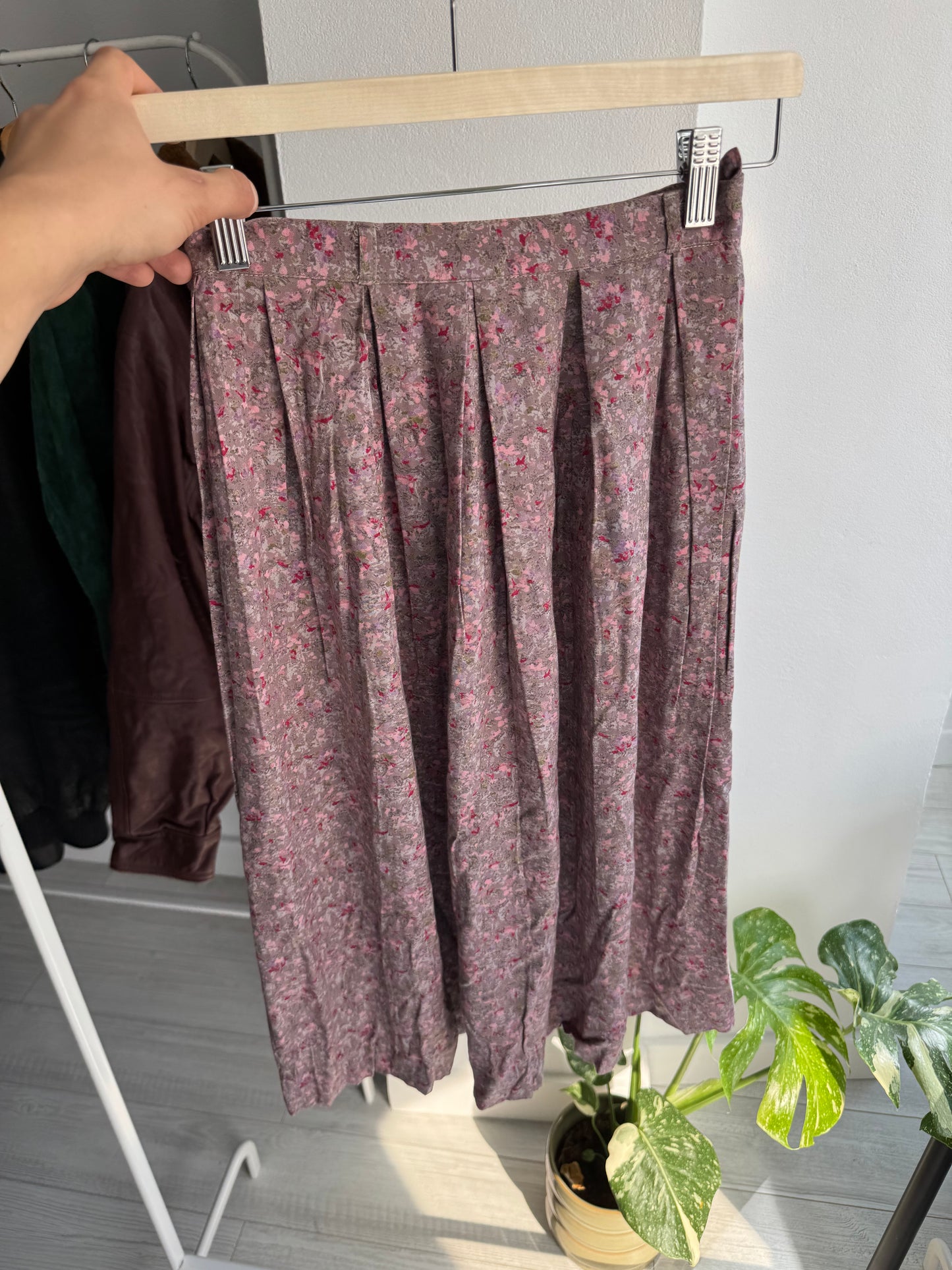 🌸 Fustă Vintage Floral Printed – IT 40 (XS Damă) – Made in Italy