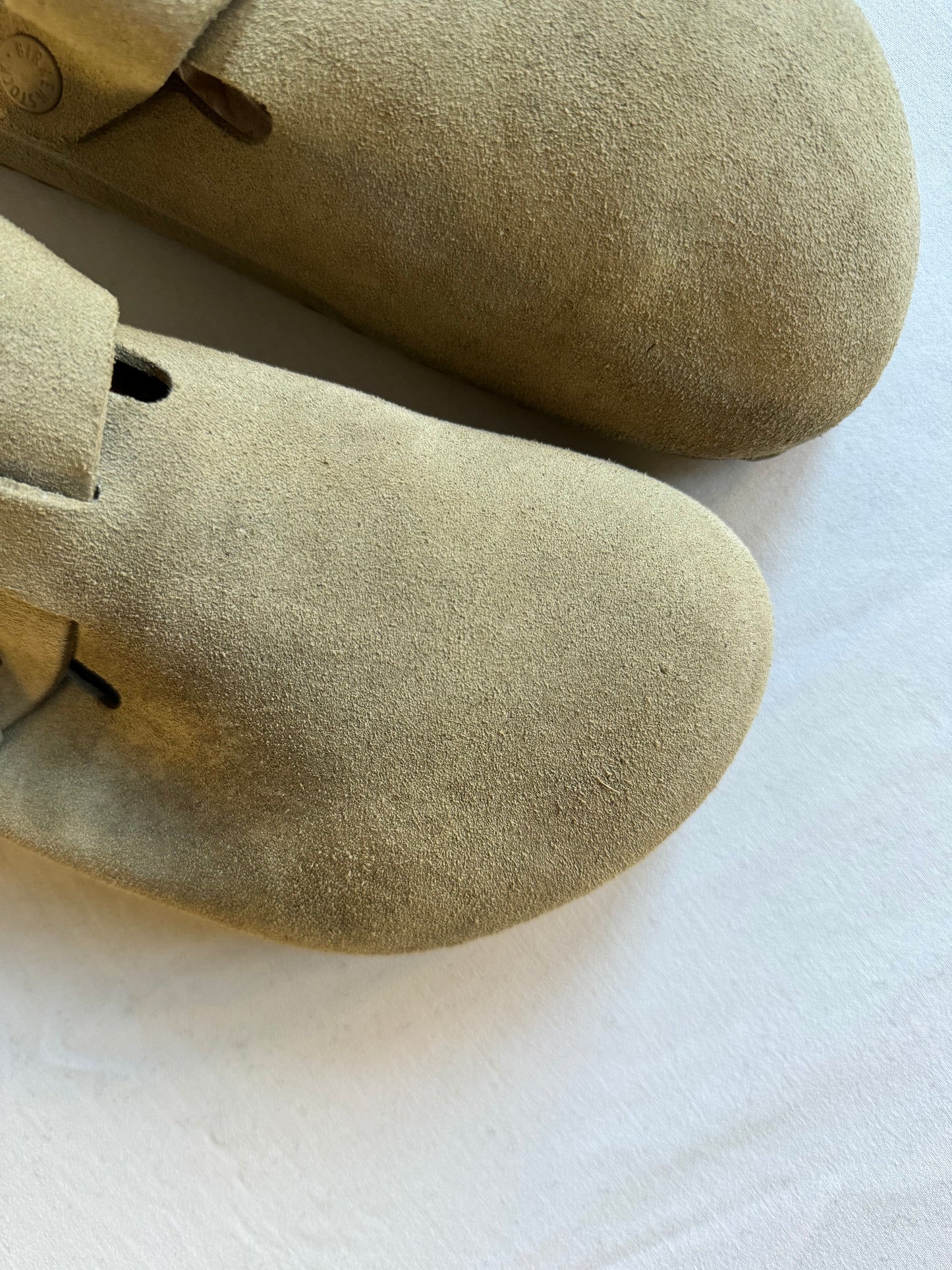 🇩🇪 Mules Birkenstock Boston din piele intoarsa bej – marimea 44