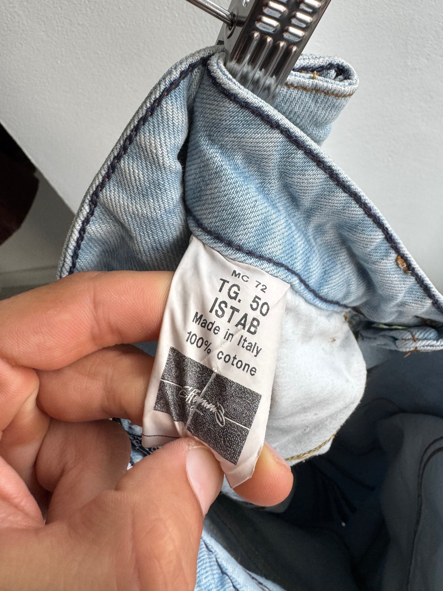 👖 Y2K Stacked Bootcut Jeans cu Franjuri – EU 50 (L Bărbați) – Made in Italy