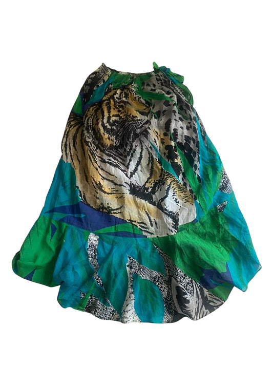 Fustă Wraparound Vintage – Animal & Jungle Print – 100% Bumbac 🌴🐾