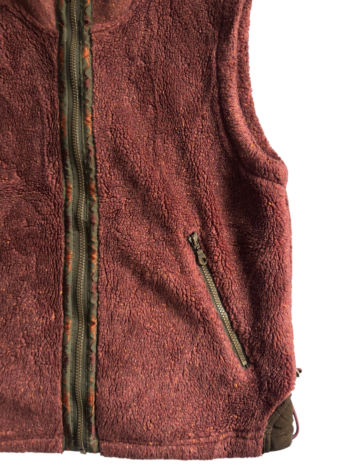 🥾 Vintage Sherpa Fleece Vest – Made in Canada – Men’s S