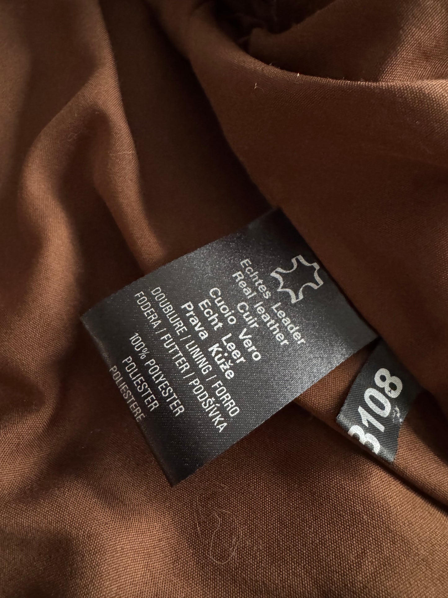 🥃 Geacă Y2K Damă din Piele Cognac Brown – L