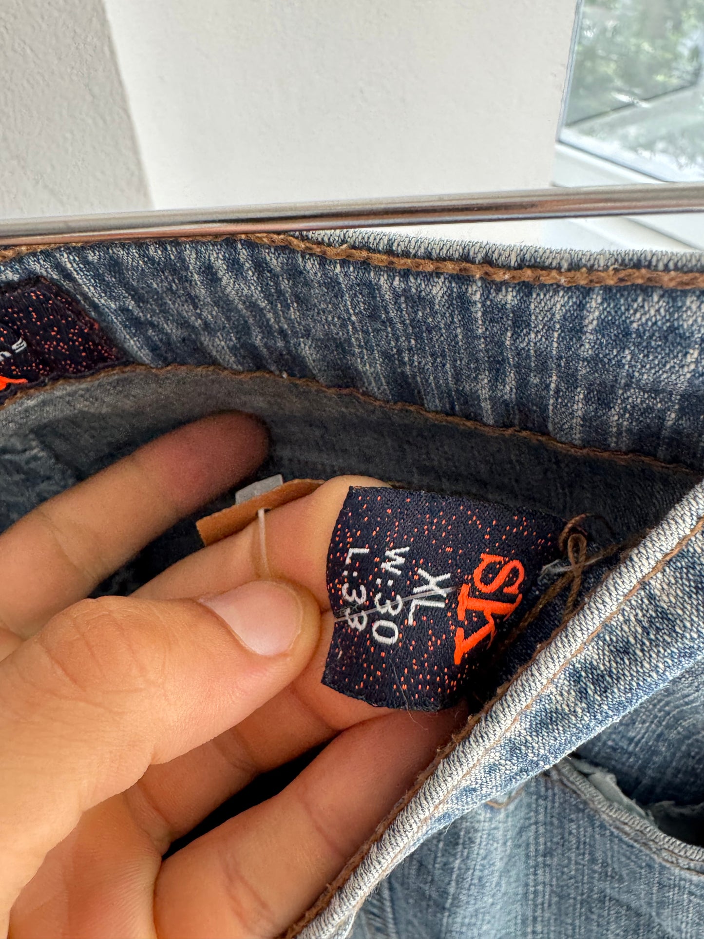 👖 Jeans Y2K Bootcut cu Detalii Fermoar – W30 x L33 (XL Damă)