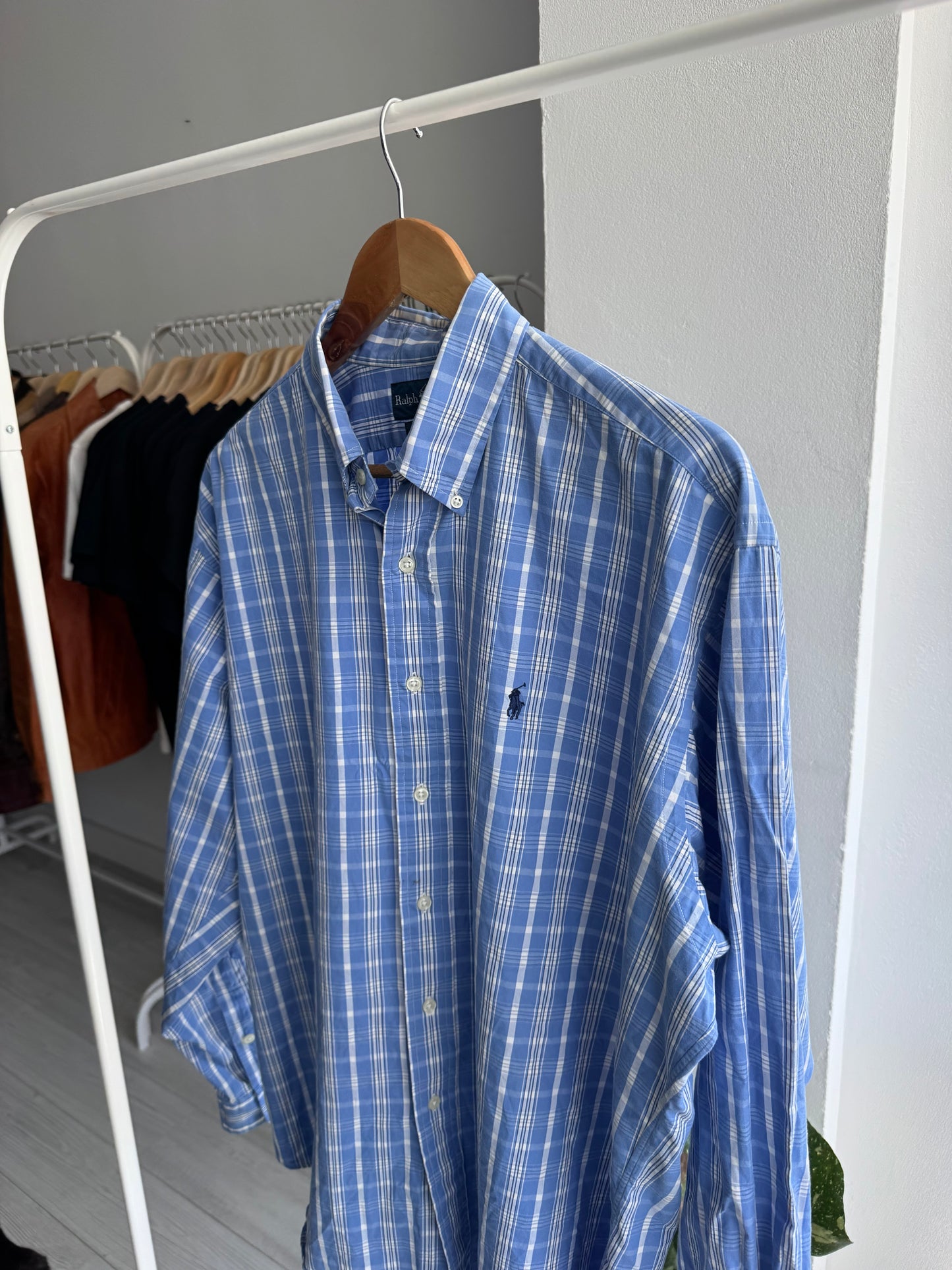 🐴 Cămașă Carouri Polo Ralph Lauren Vintage Relaxed Fit – L Bărbați