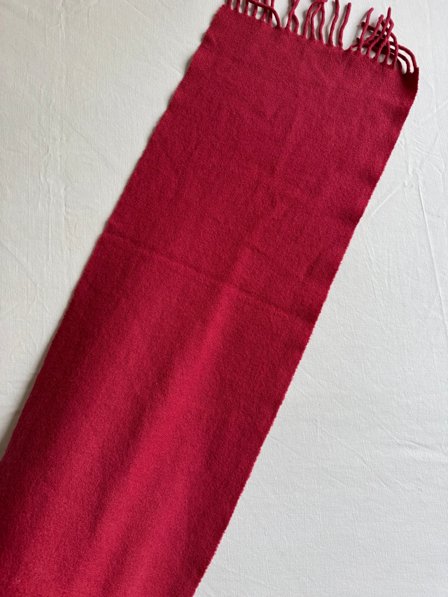 🧣 Fular Vintage Giorgio Armani / Lână naturală Burgundy (Anii ’80)