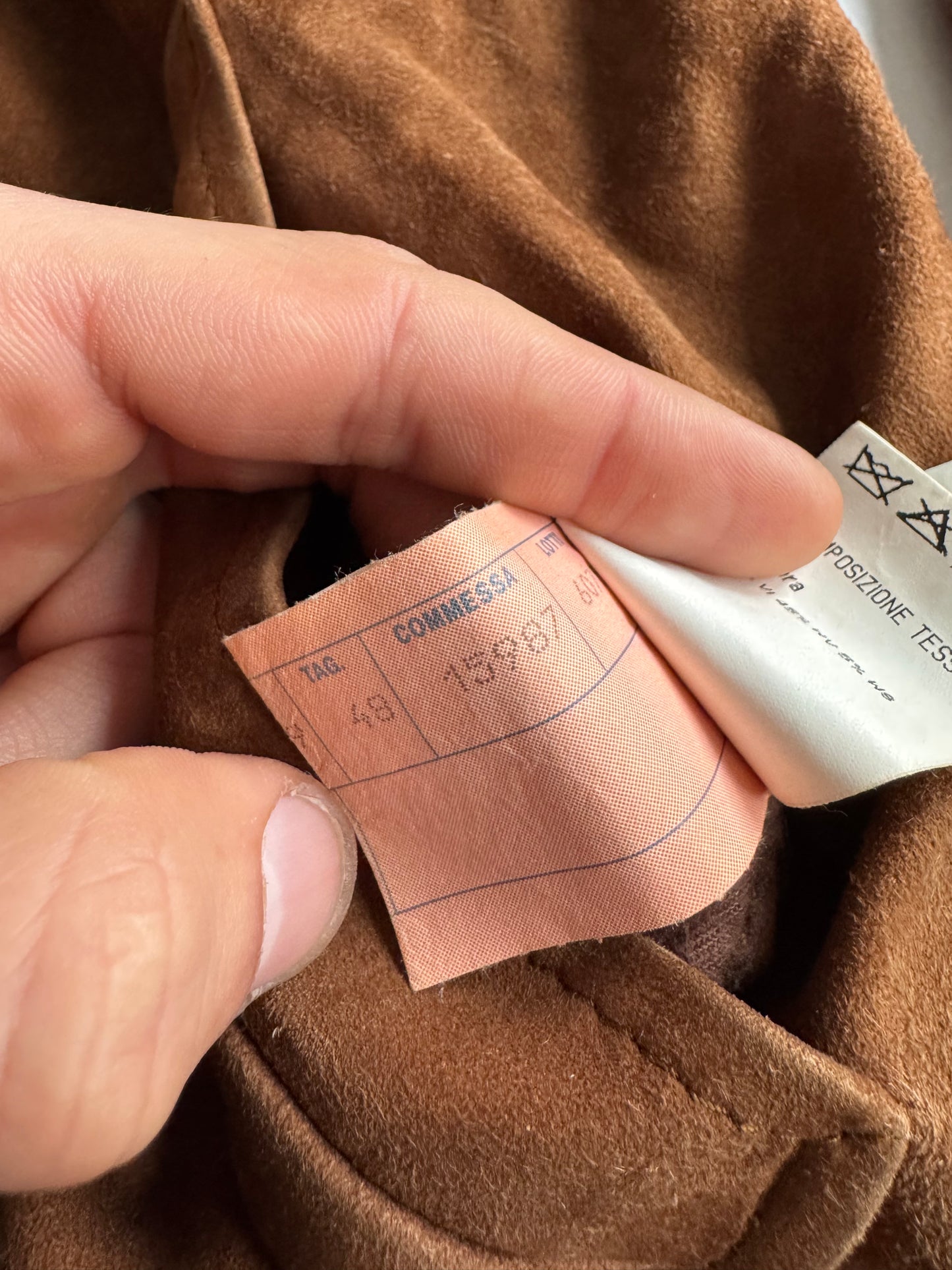 🤠 Geacă Vintage Dolce & Gabbana din Piele Suede Maro & Lână – M (48)