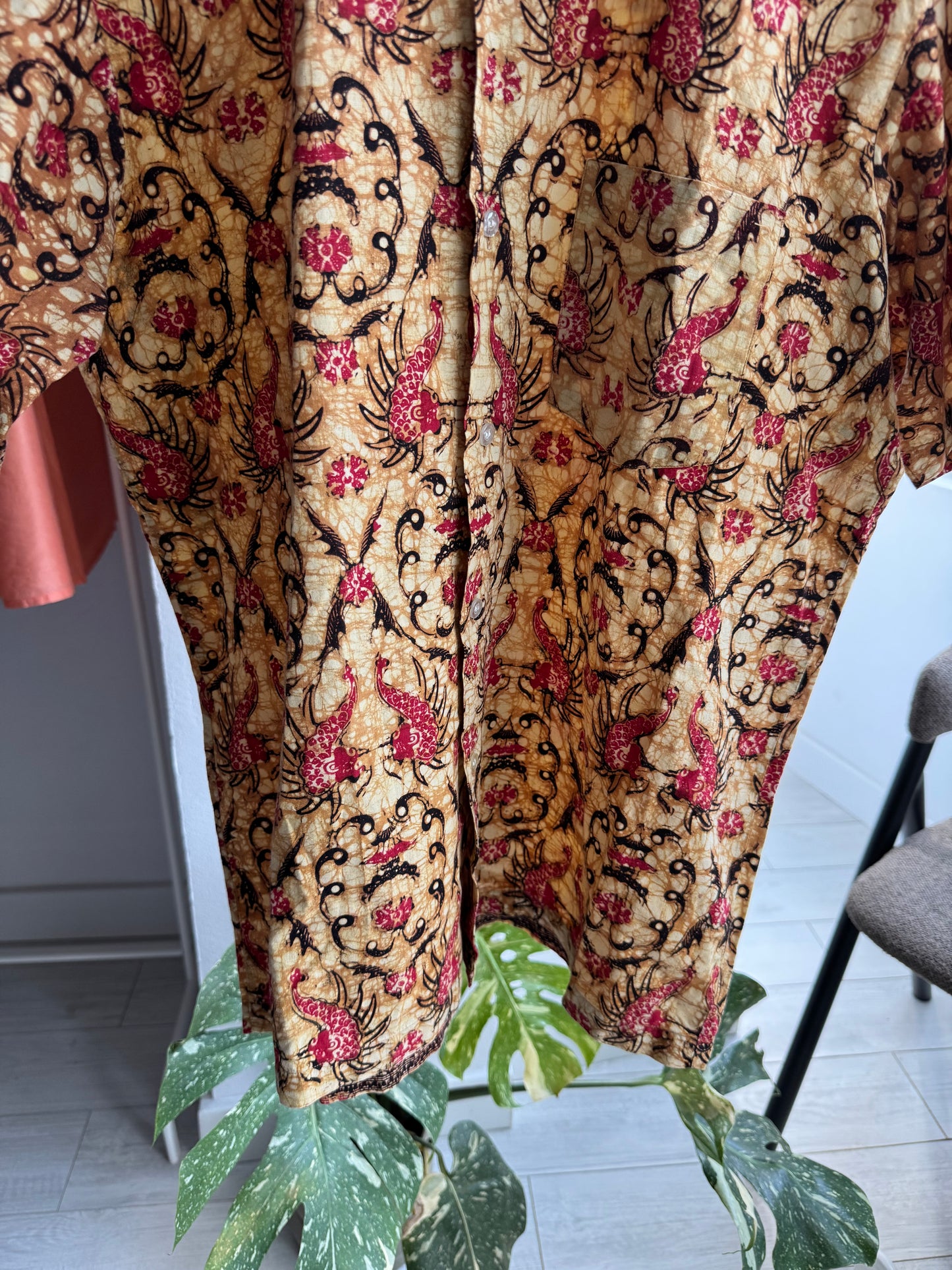 🇯🇵 Cămașă Bumbac Printed Vintage Isetan Japan – S (Oversized)