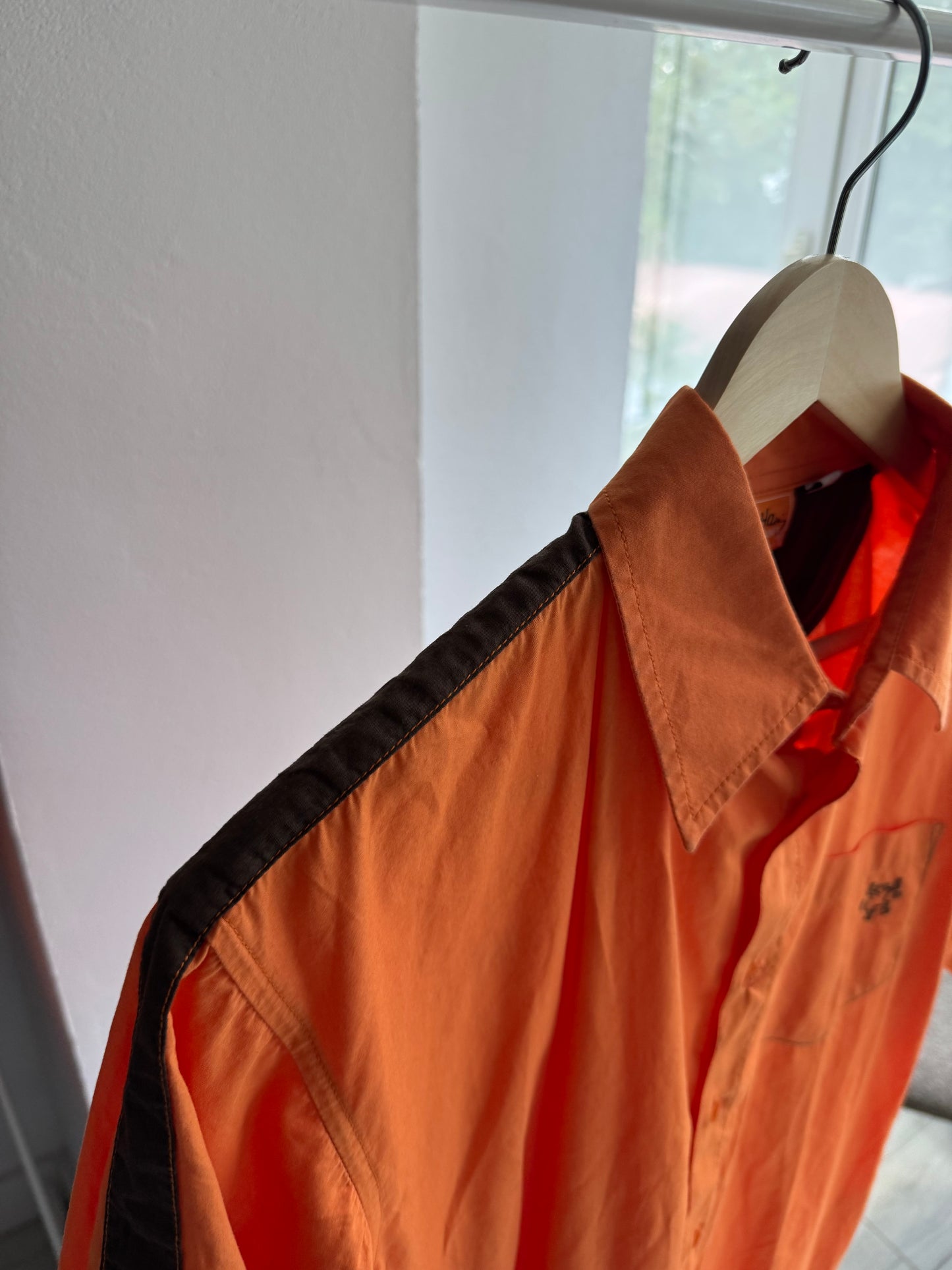 🍊 Cămașă Keith Haring Print Portocaliu Vintage | Bumbac – M