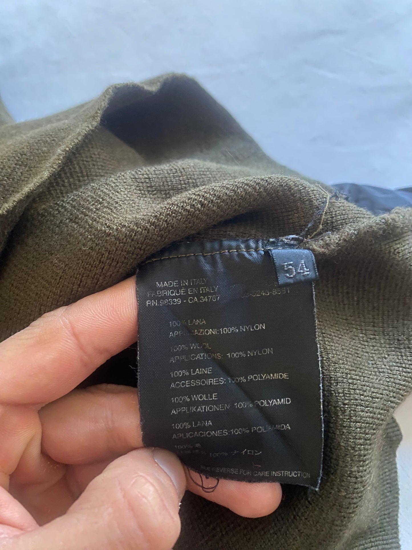 Vintage Prada Dark Green Wool Quarter Zip Jumper