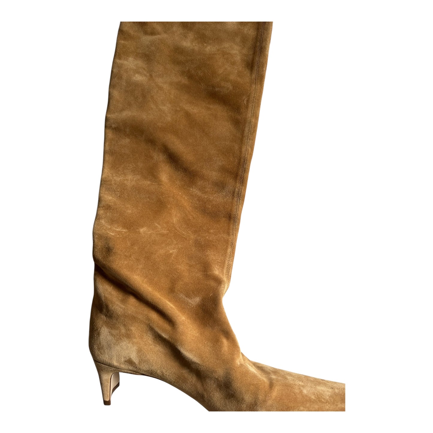 👢 Staud Wally Suede Knee-High Tan Boots – Size 39 – Made in Portugal