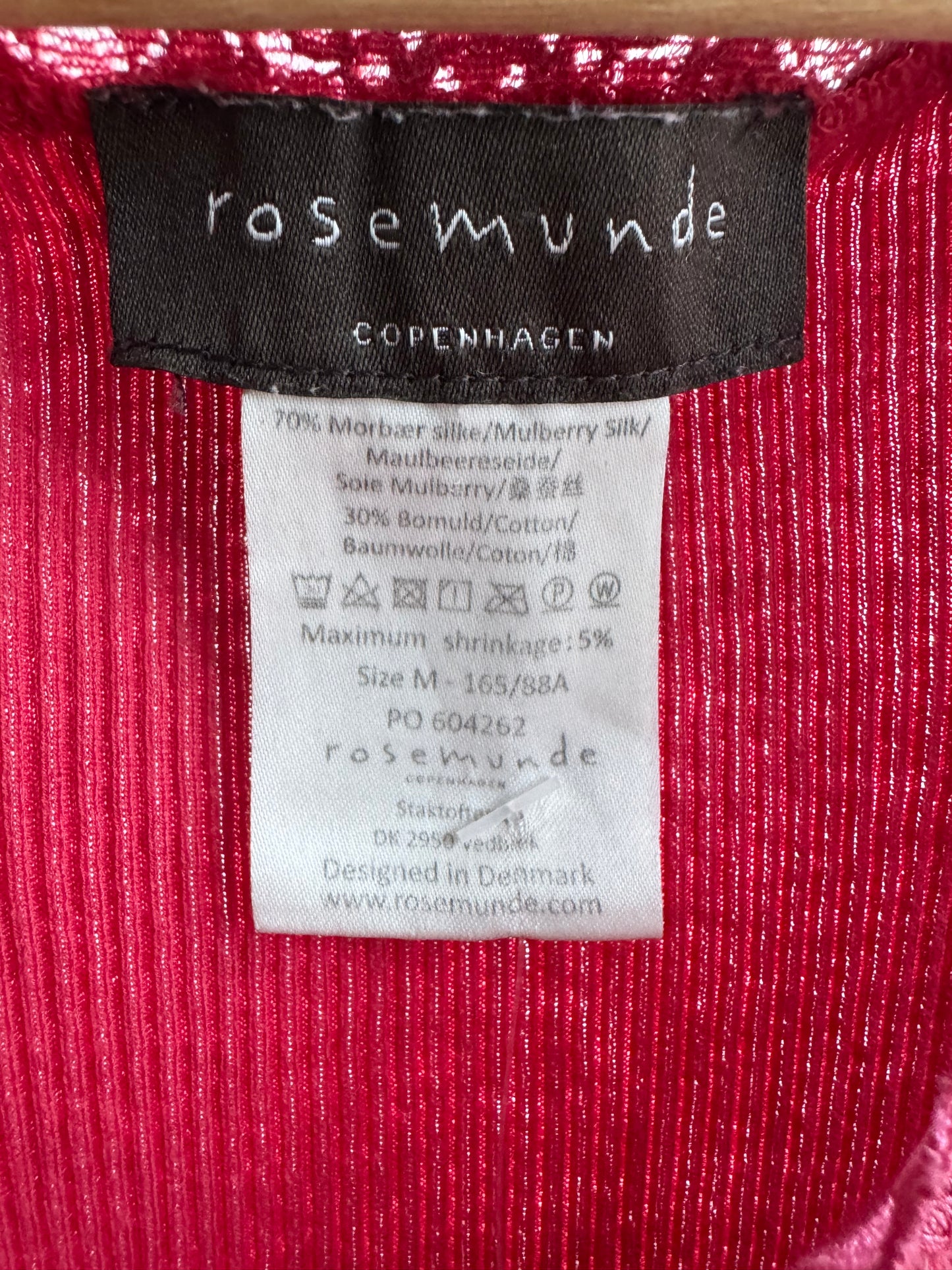 Top Cami Mătase Roșu Rosemunde Copenhagen | Mătase Mulberry şi Bumbac – M Damă