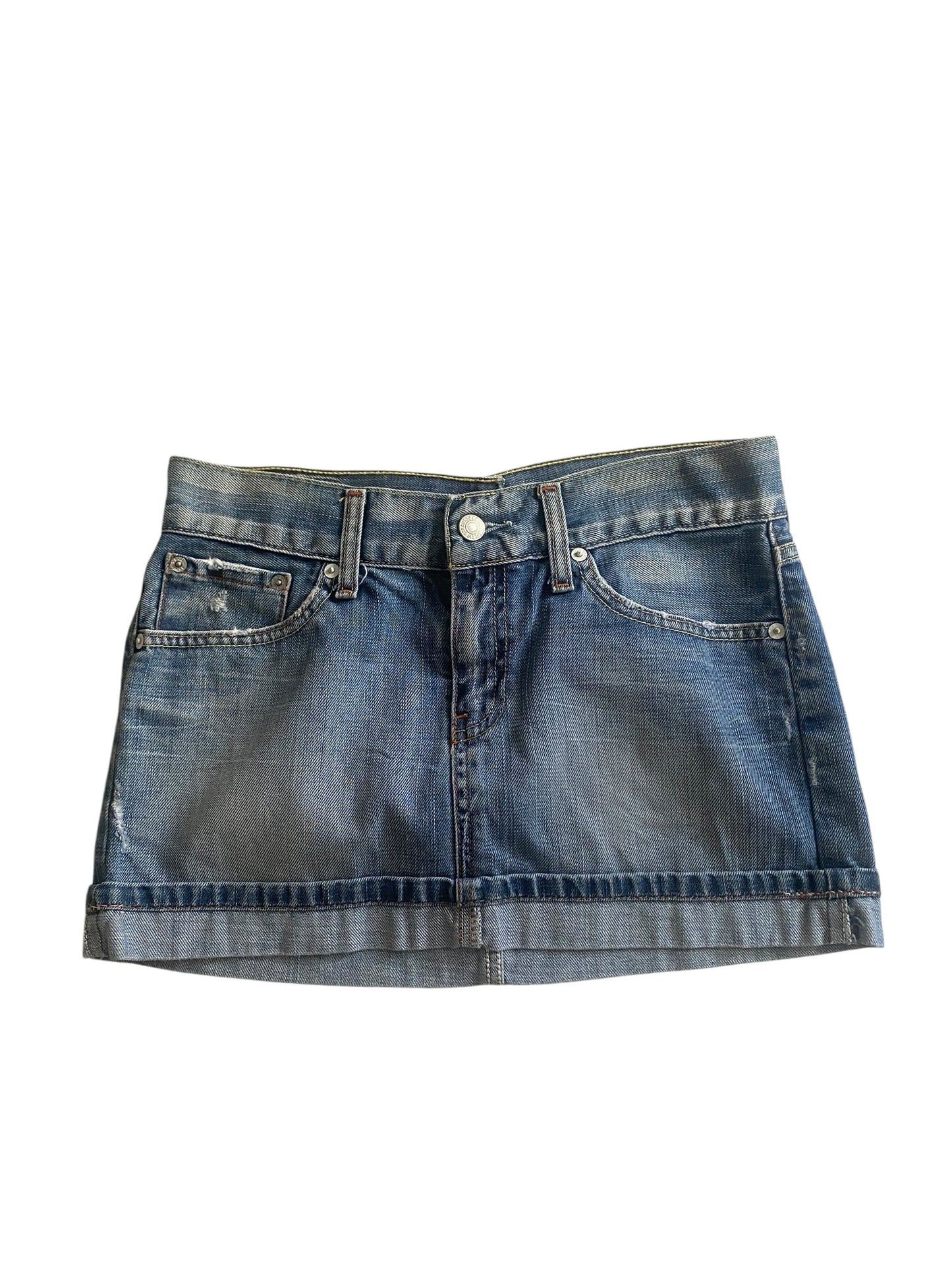 👖 Fustă Mini din Denim Levis Y2K cu Buckle Back – Mărimea S