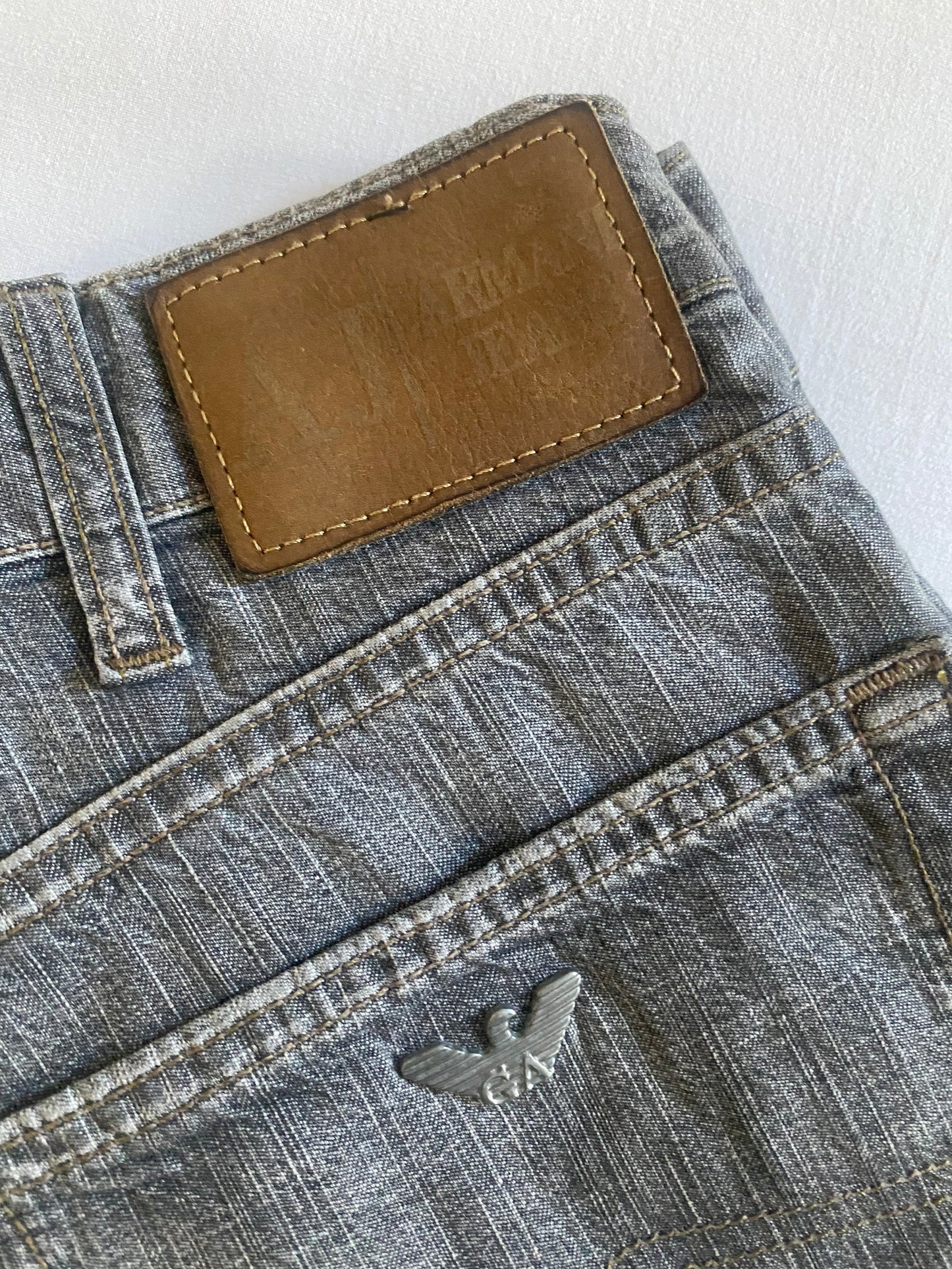 Y2K Armani Dark Grey Baggy Jeans