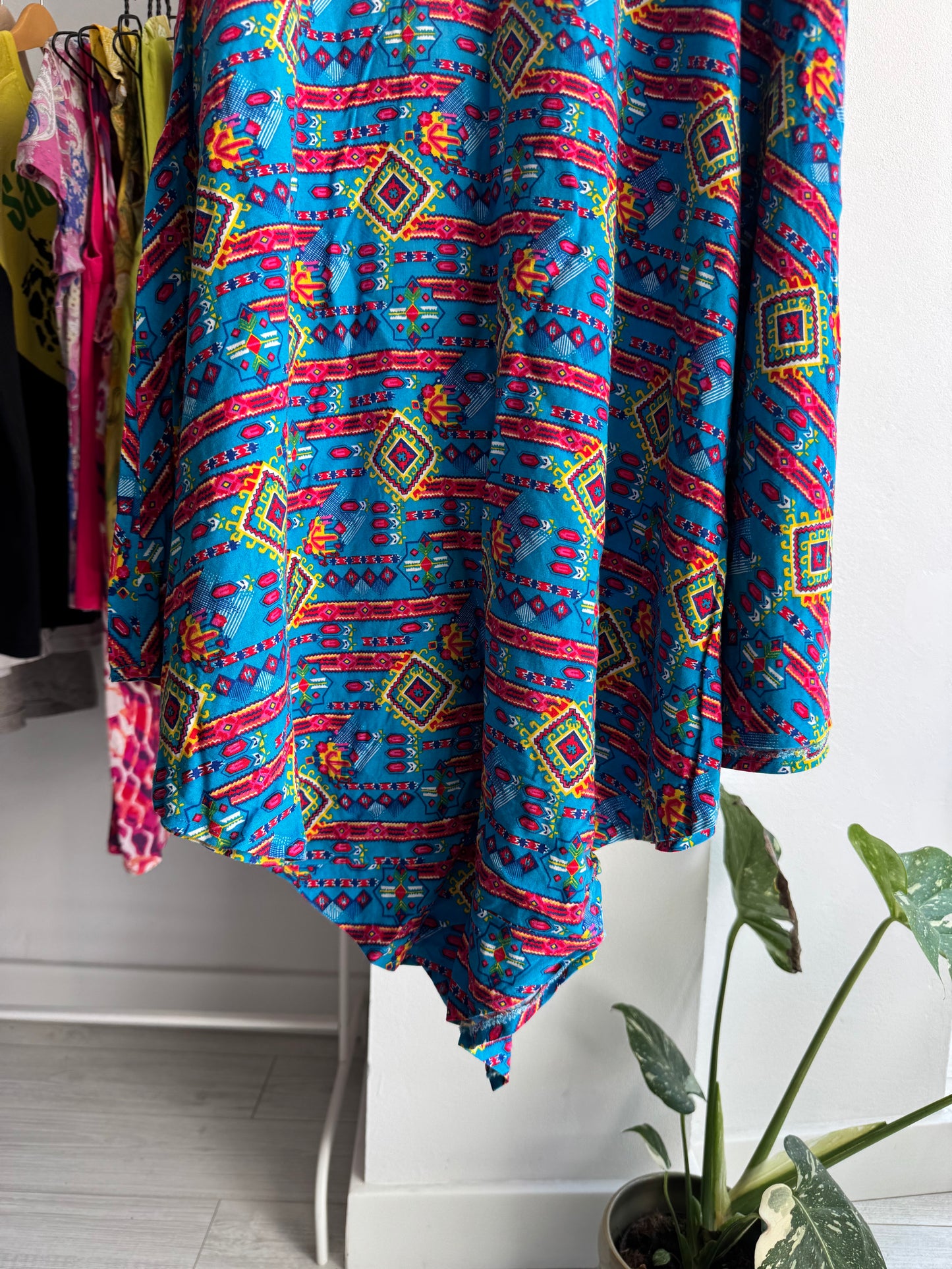 ☀️ Fustă Vintage cu Print – Approx. XS–S Damă
