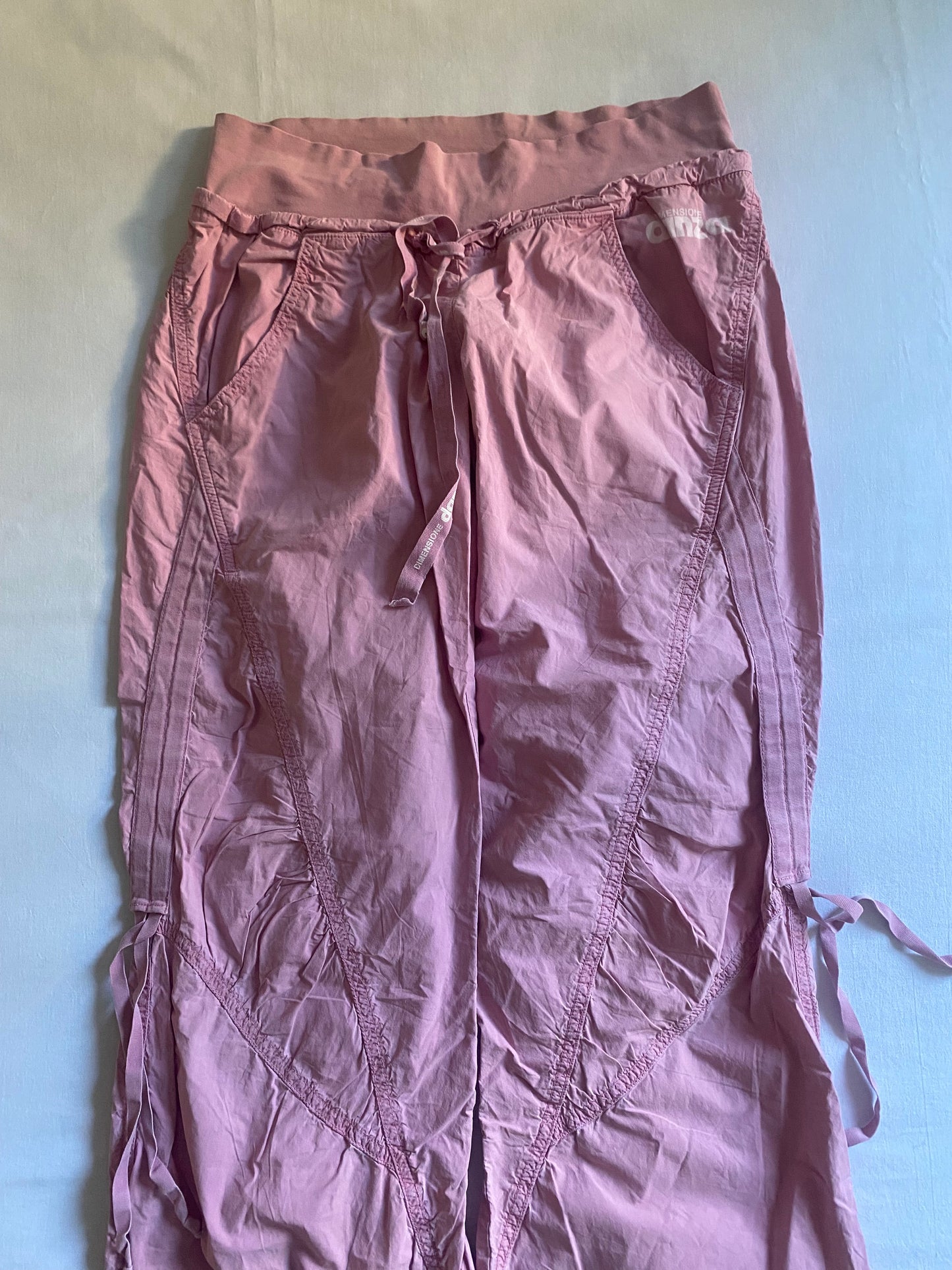 Pantaloni Y2K Dimensione Danza Rave – Roz – 100% Bumbac – Mărime 38 (Reglabilă)