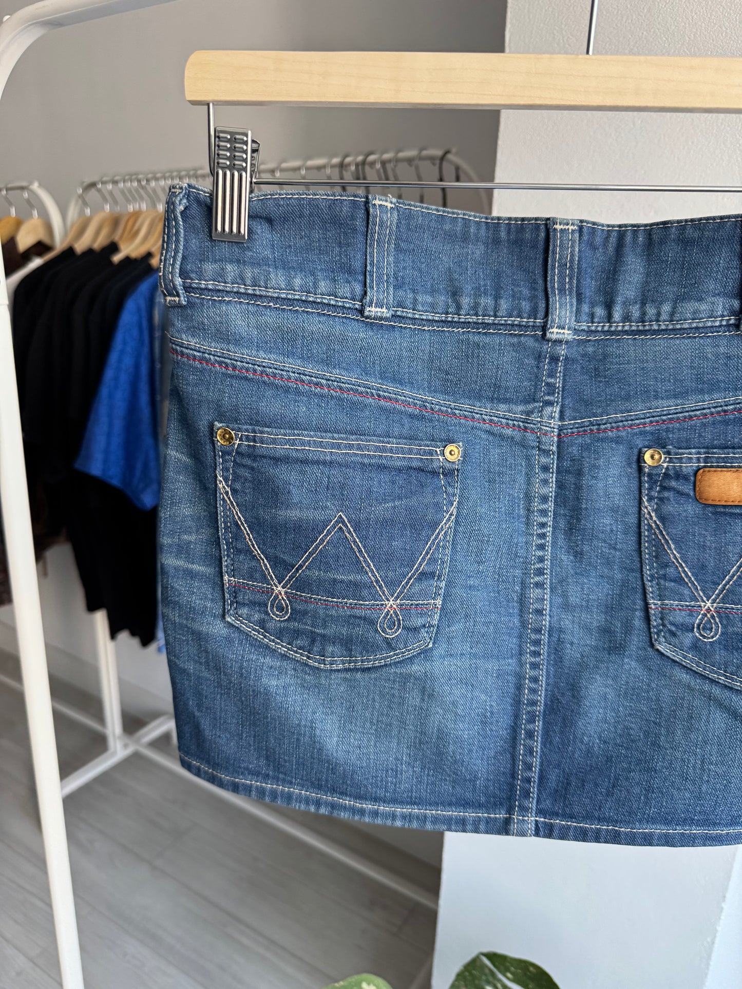 🤠 Fustă Denim Wrangler Y2K | M Damă (W28)